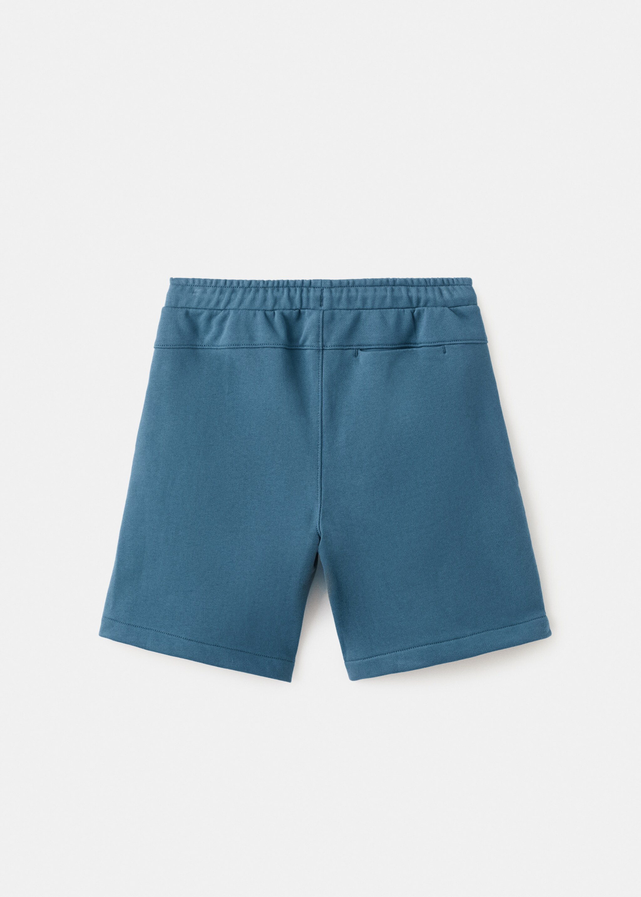 Cotton shorts with drawstring - Reverse of the article, Blue. Ref: 27086725-00.
