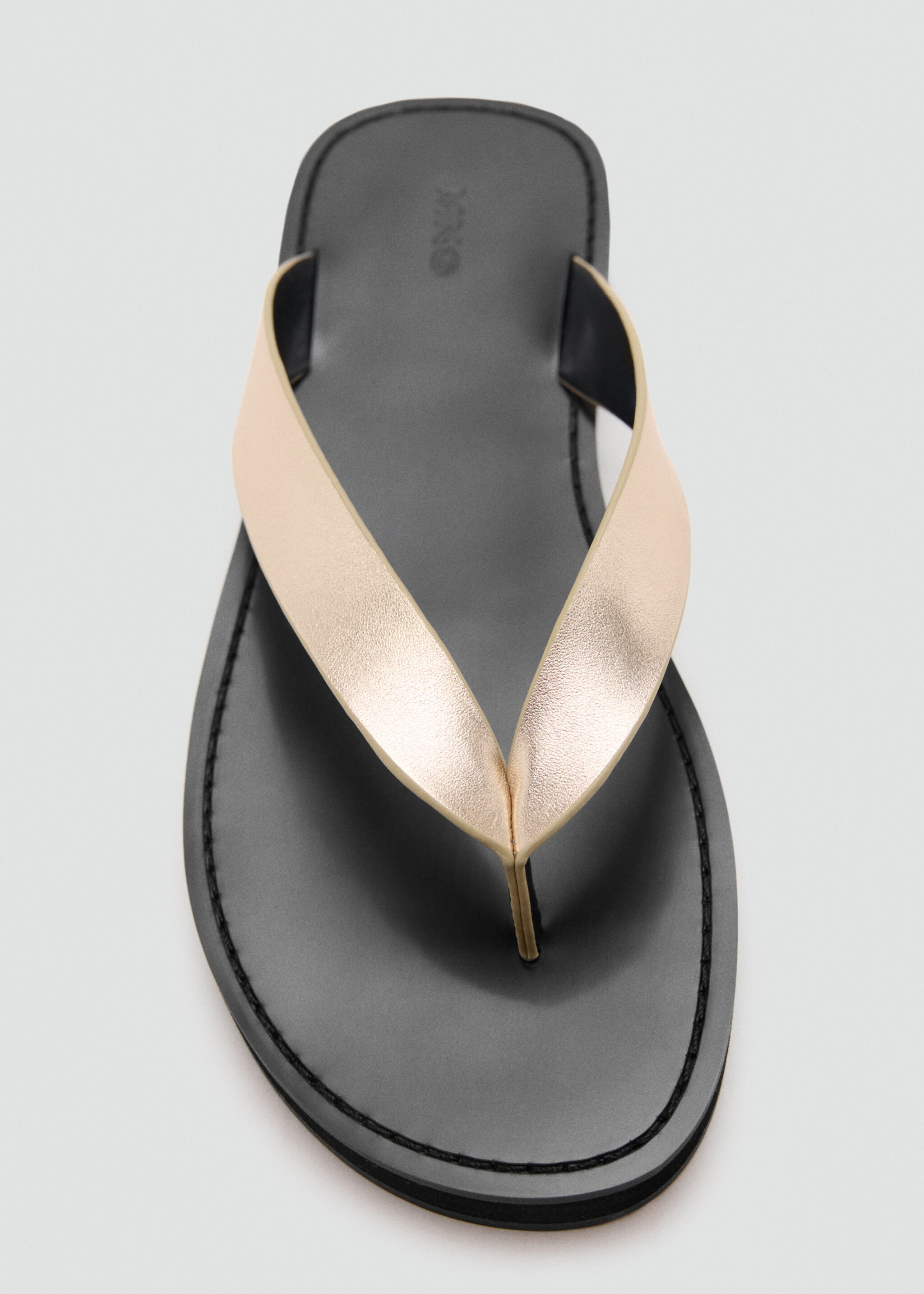 Toe thong sandals - Details of the article 2, Gold. Ref: 27086726-00.