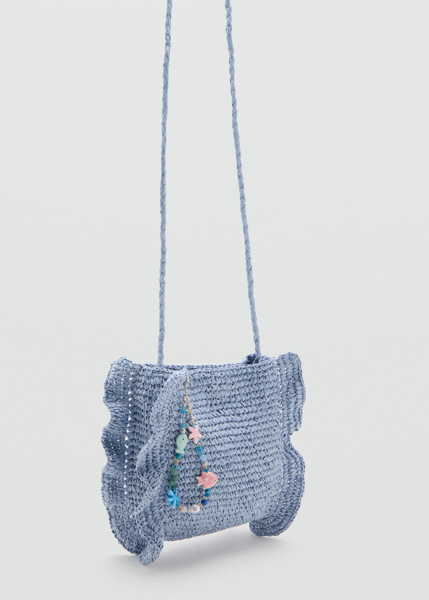 Natural fibre charm handbag - Medium plane