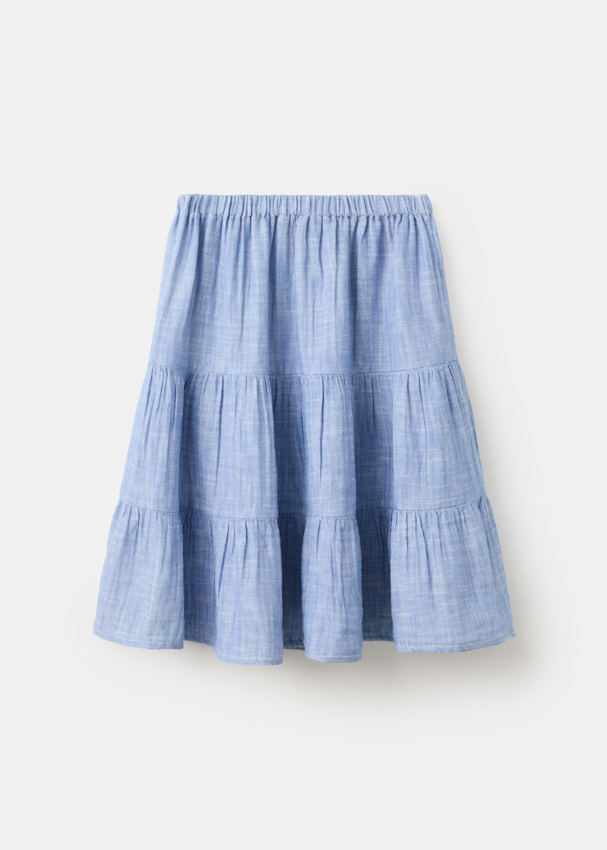 Midi ruffles skirt - Reverse of the article, Blue. Ref: 27086729-00.