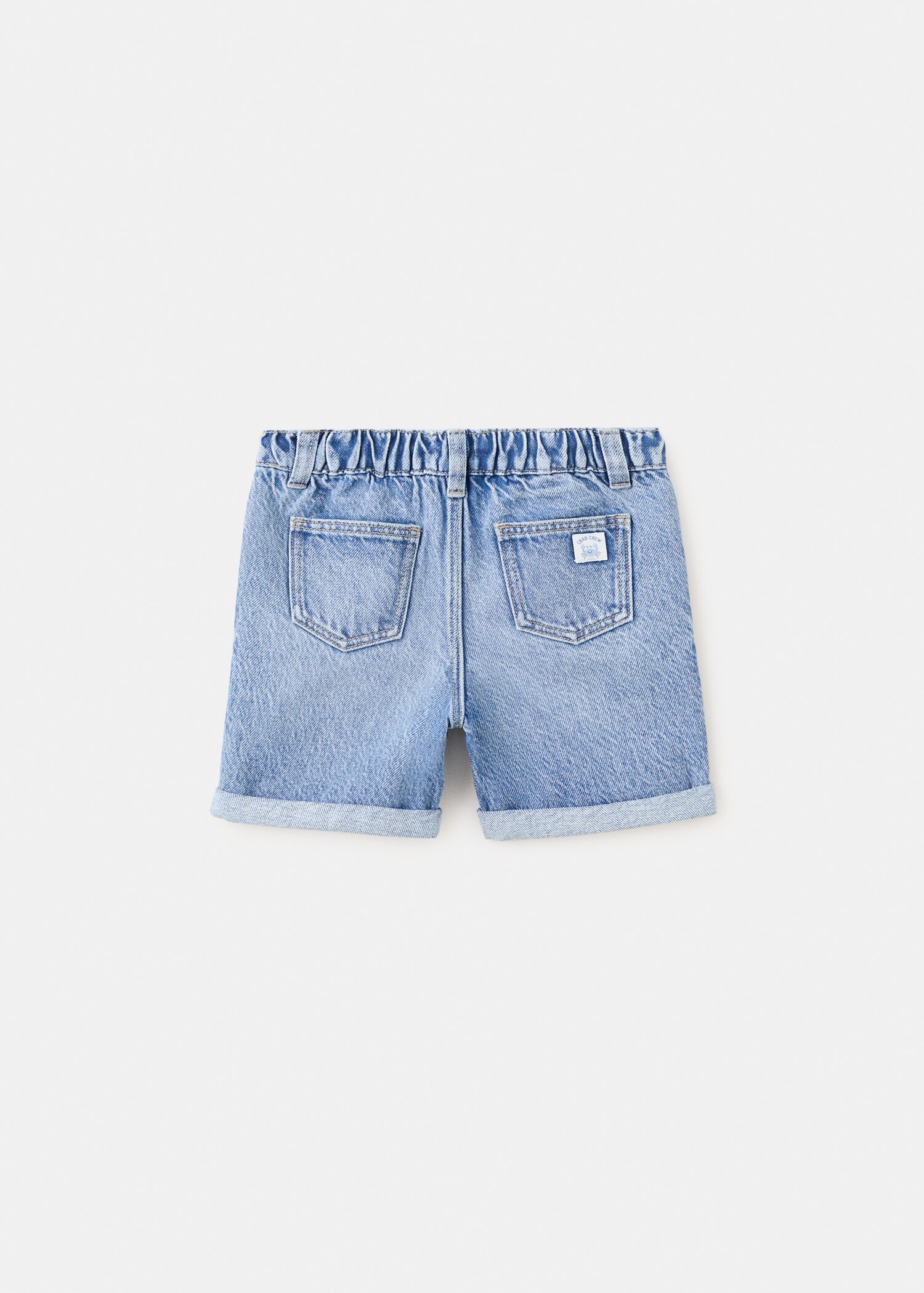 Rolled-up hem Bermuda shorts - Reverse of the article