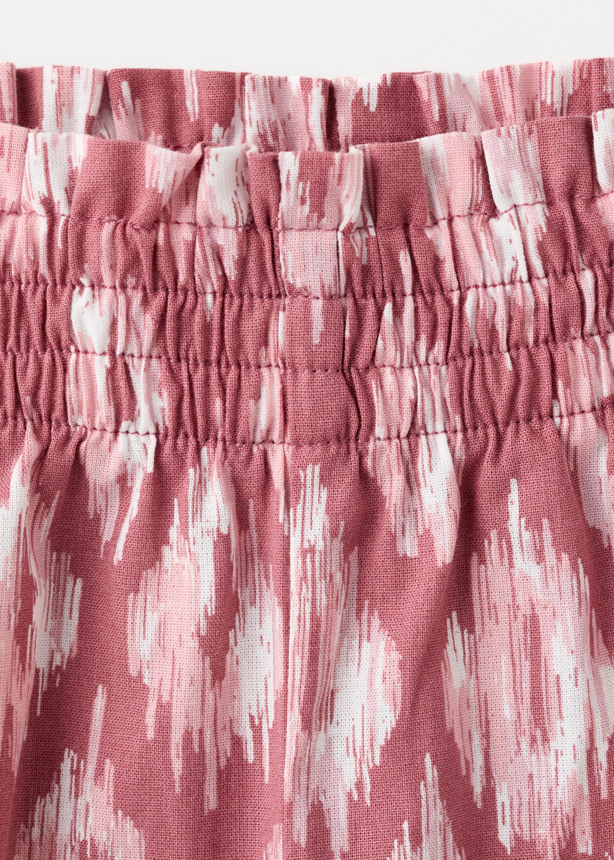 Printed cotton trousers - Details of the article 8, Strawberry. Ref: 27086736-00.