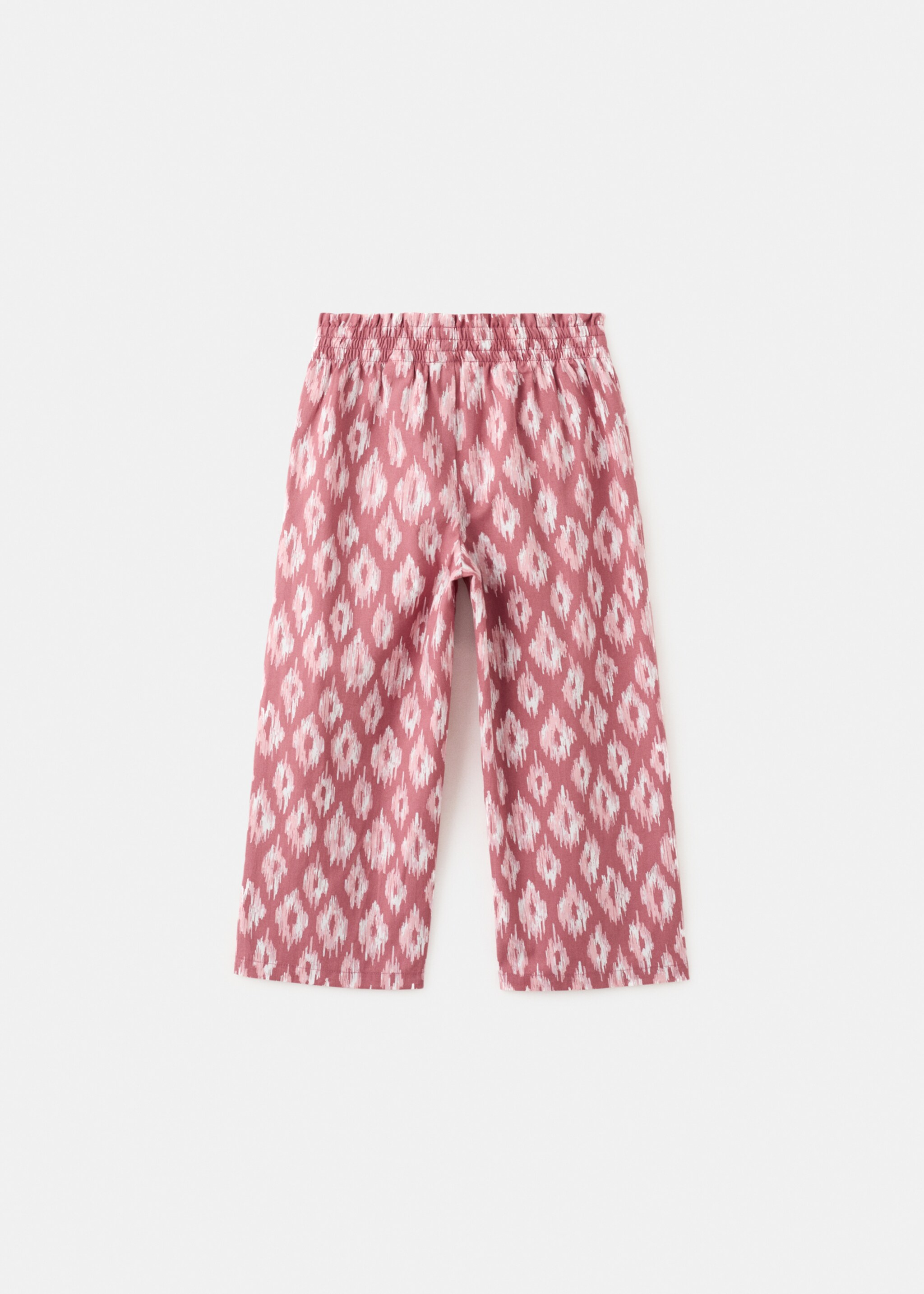 Printed cotton trousers - Reverse of the article, Strawberry. Ref: 27086736-00.