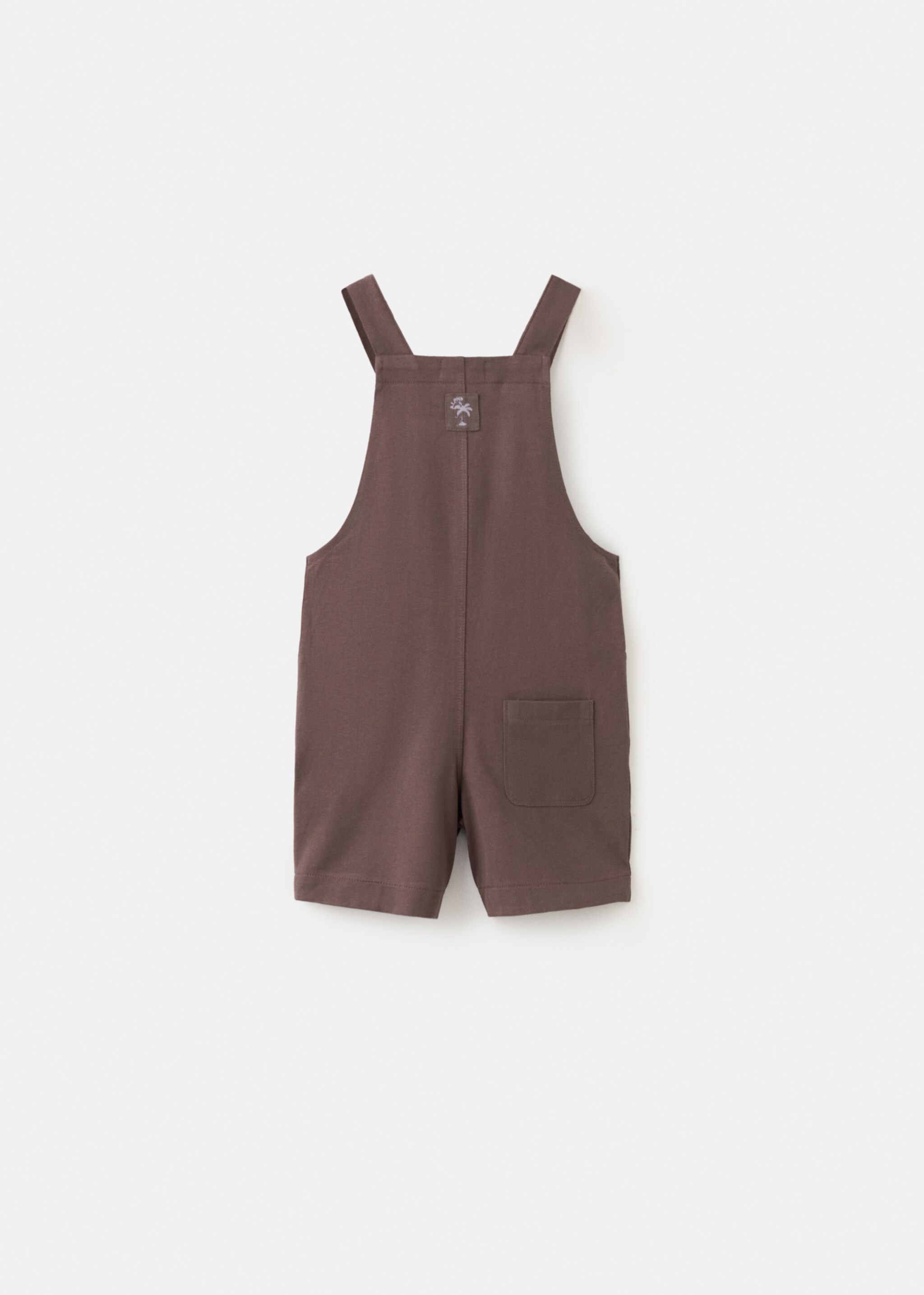Cotton short jumpsuit - Reverse of the article, Brown. Ref: 27086737-00.
