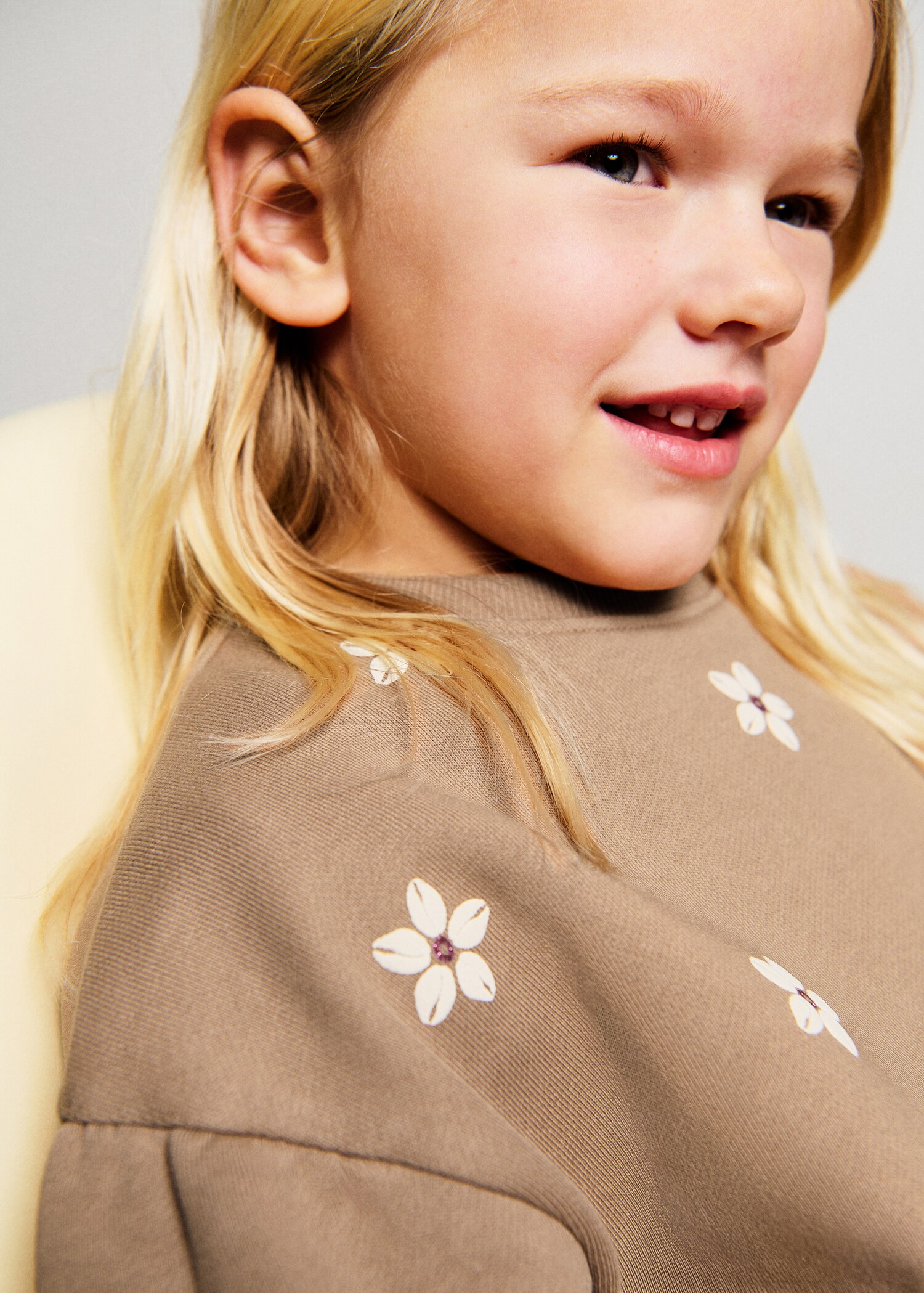 Floral print cotton sweatshirt - Details of the article 1