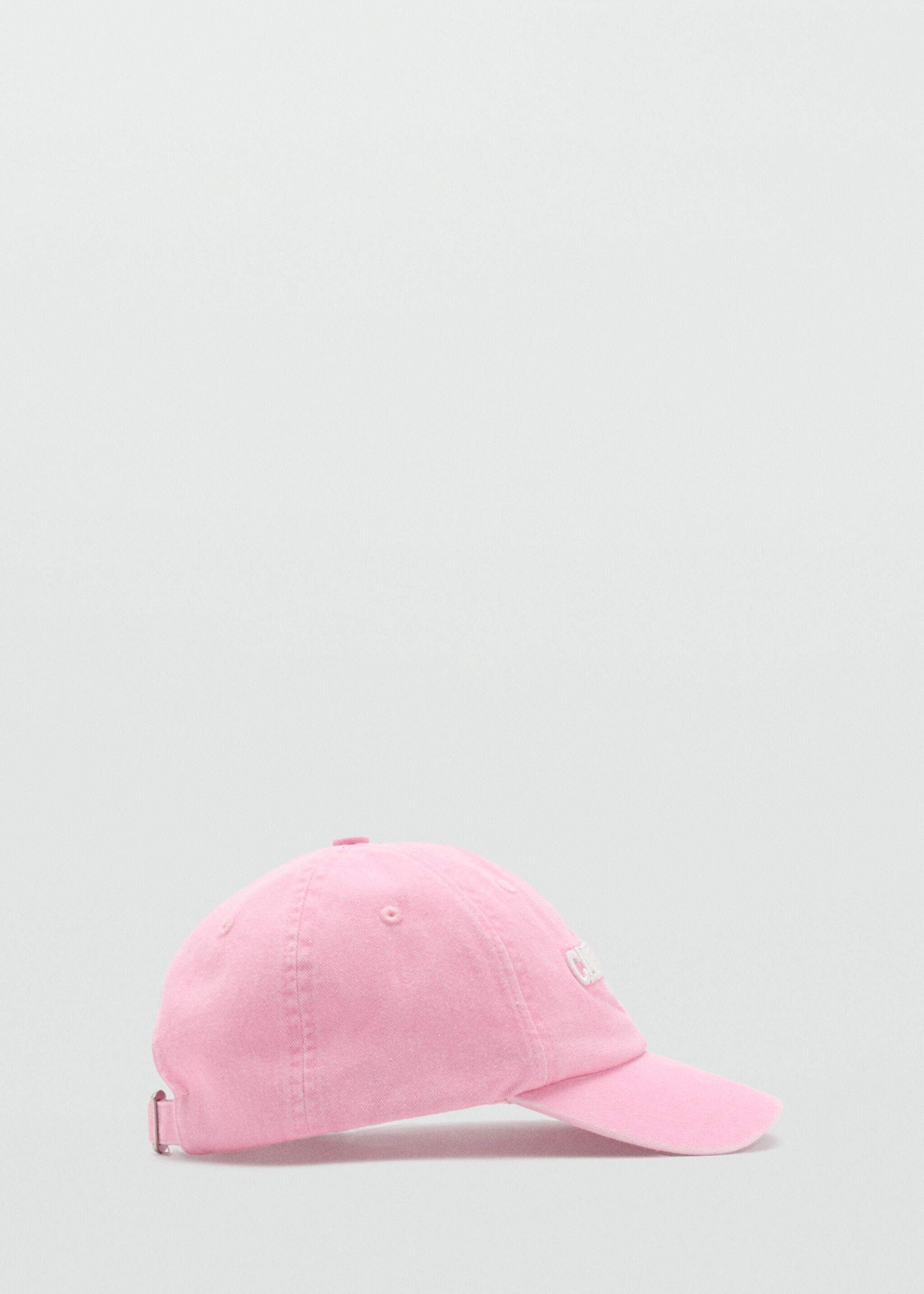 Embroidered cotton cap - Article without model, Pink. Ref: 27086743-00.