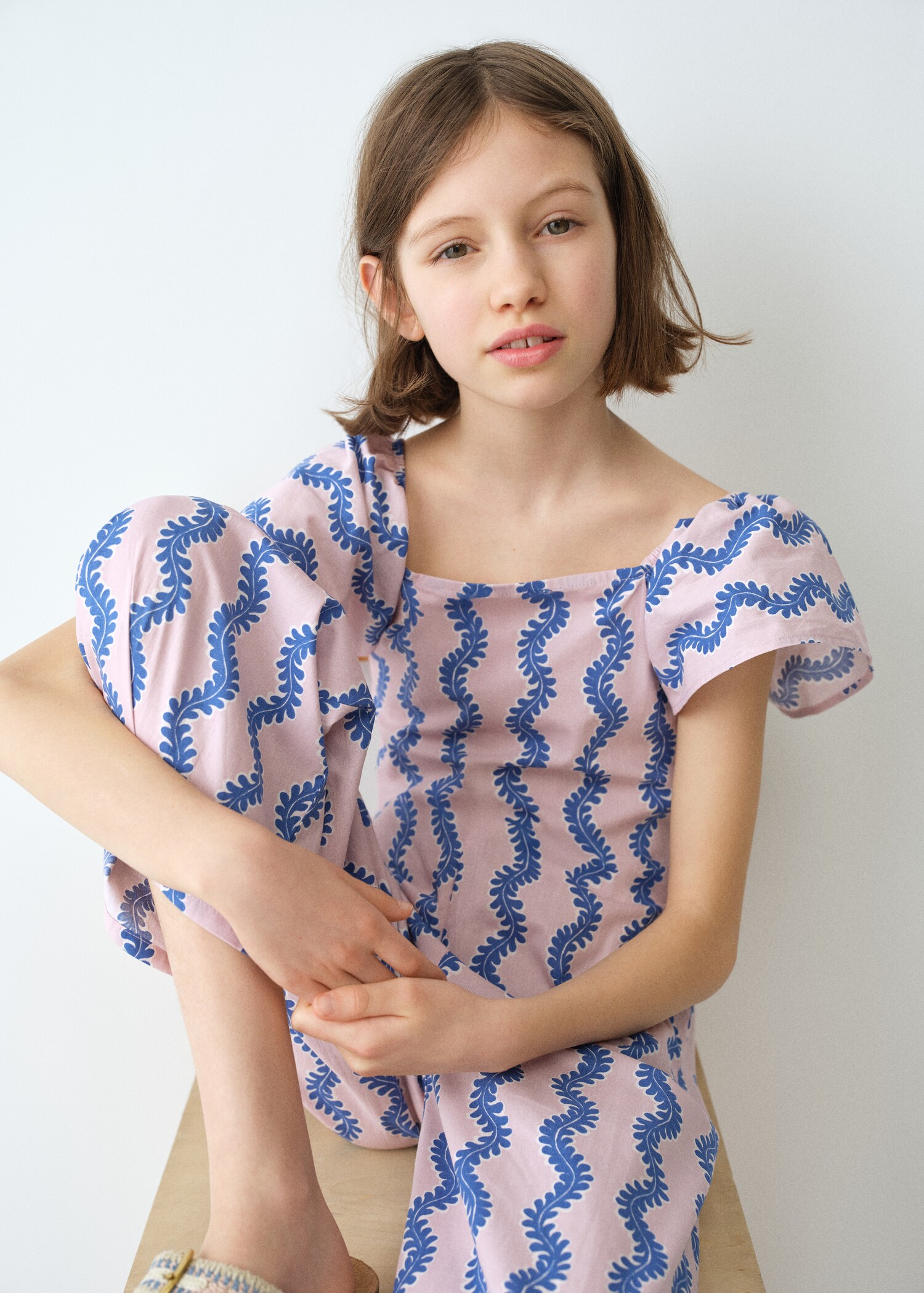 Macacão comprido estampado - Plano médio