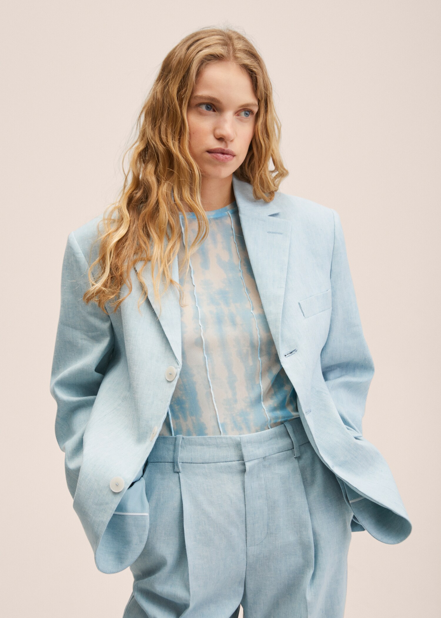 Linen suit trousers - Details of the article 1