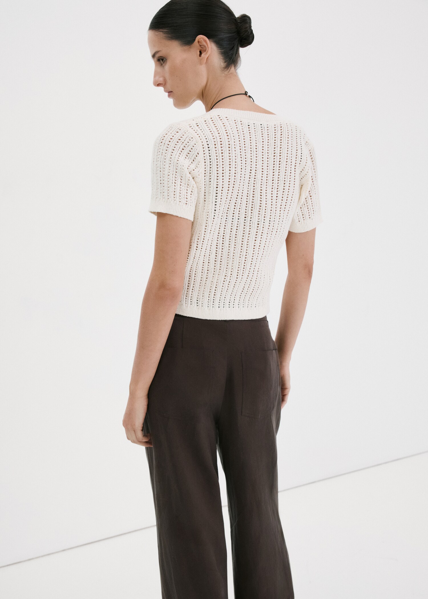 سترة محاكة مزخرفة - الجهة الخلفية للمنتج