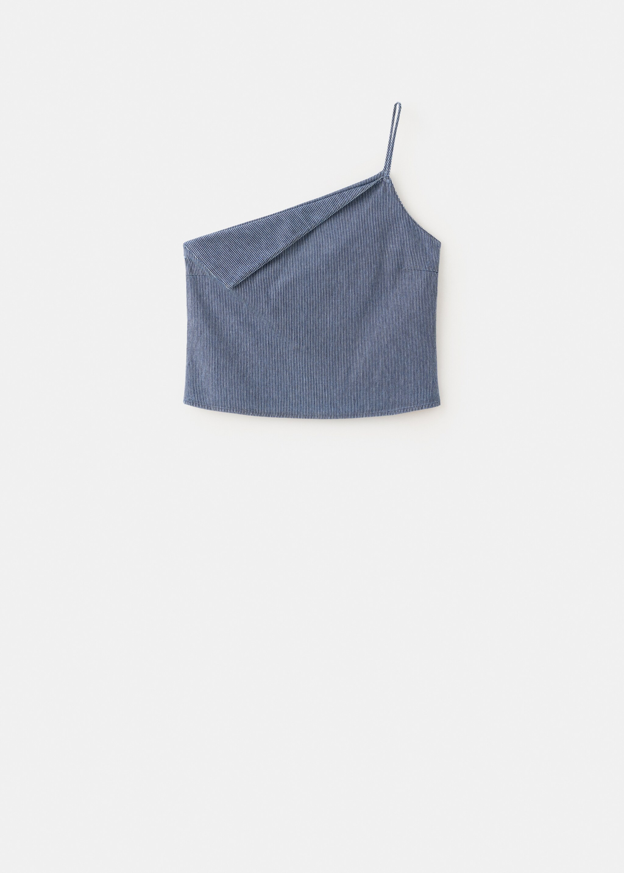 Striped asymmetrical top - Article without model, Dark Blue. Ref: 27087138-00.