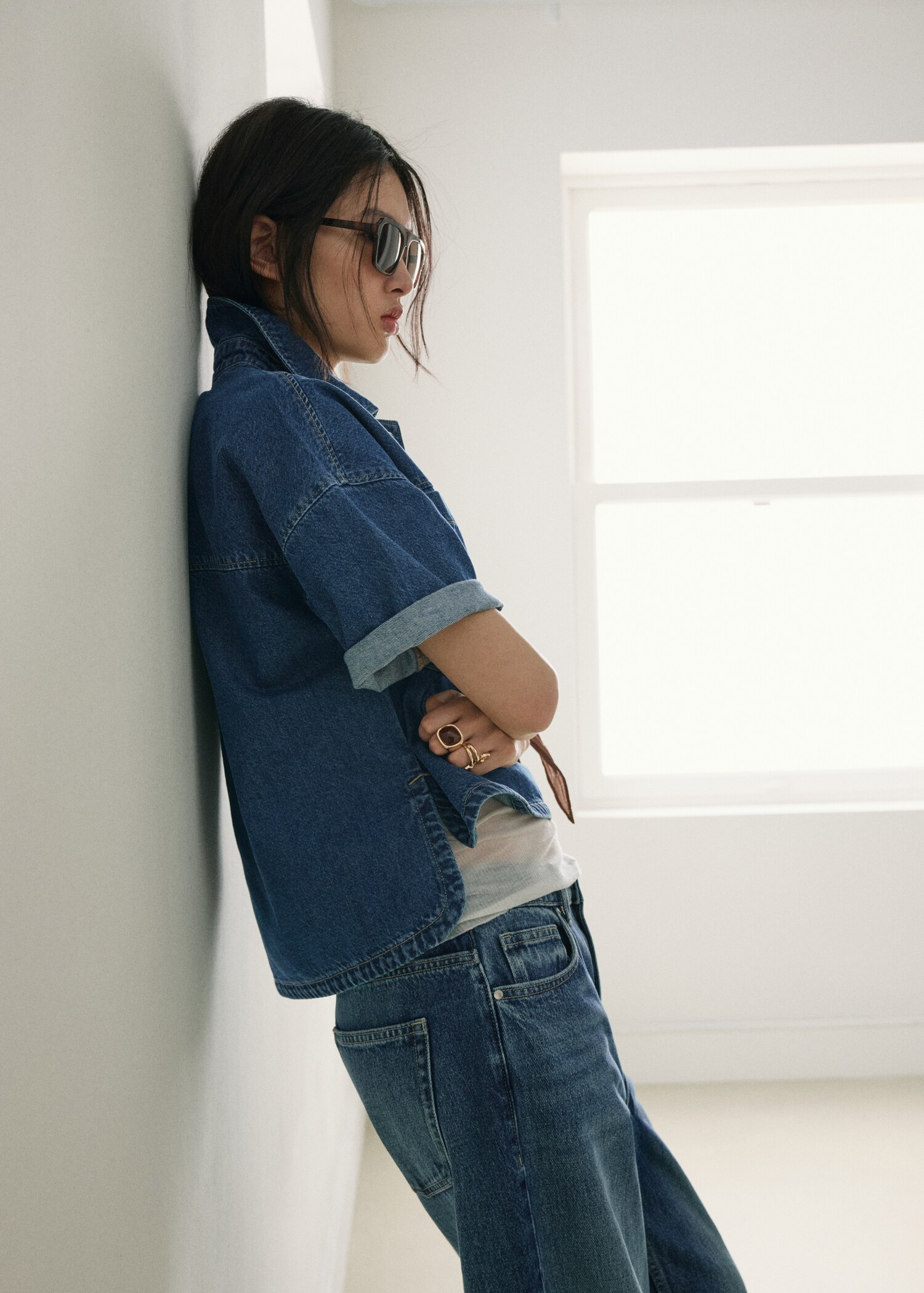 Denim blouse with pockets - Details of the article 6