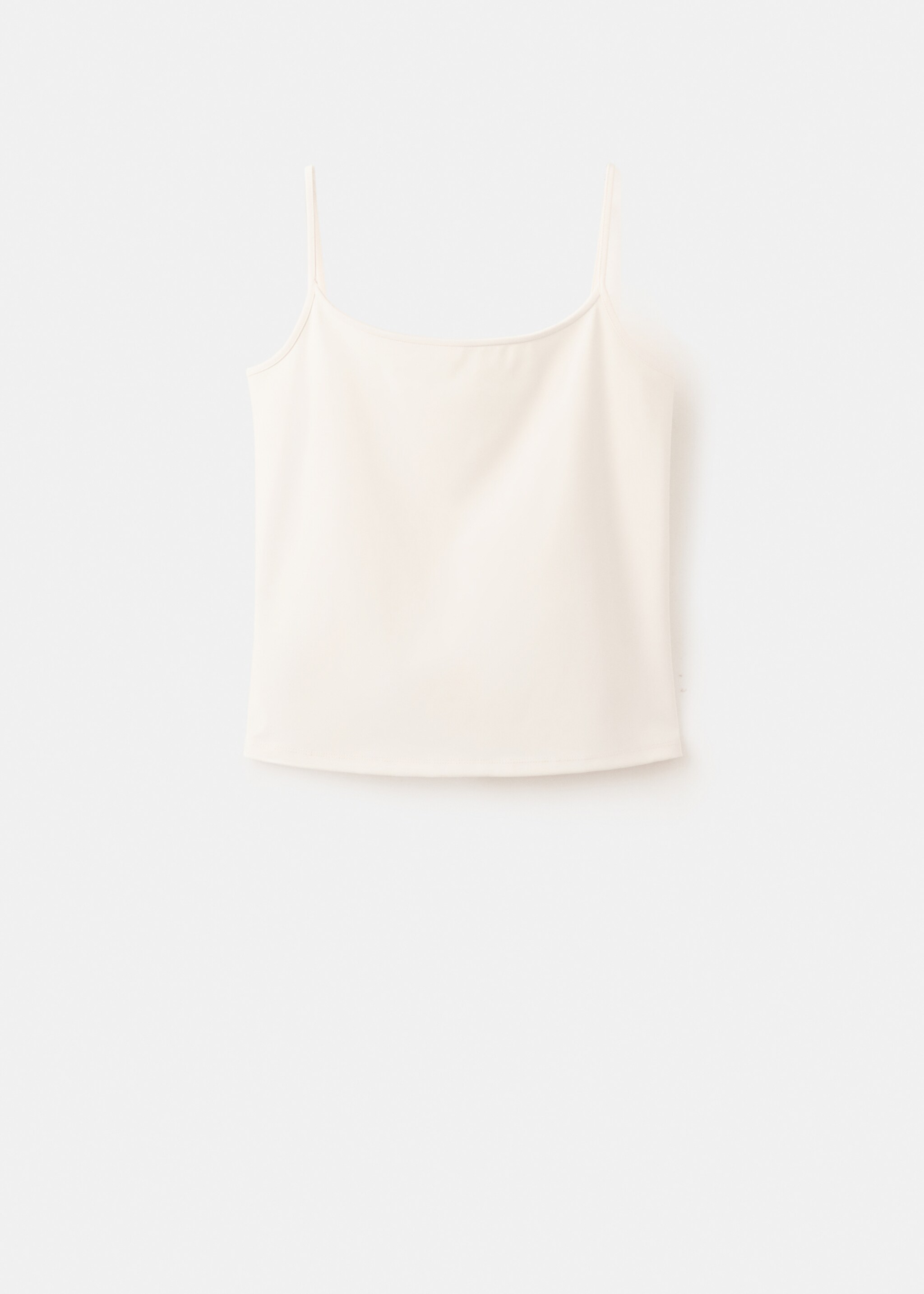 Fitted crop top - Article without model, Ecru. Ref: 27087140-00.