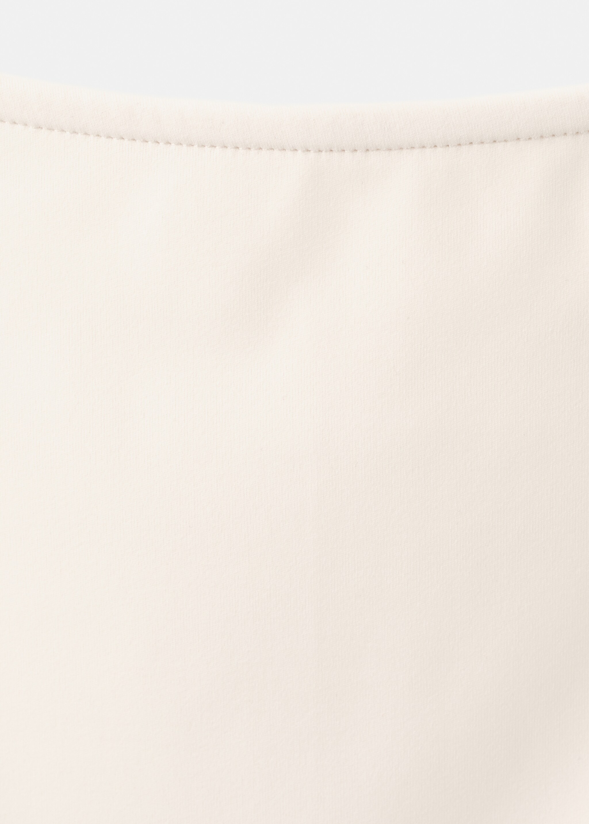 Fitted crop top - Details of the article 0, Ecru. Ref: 27087140-00.