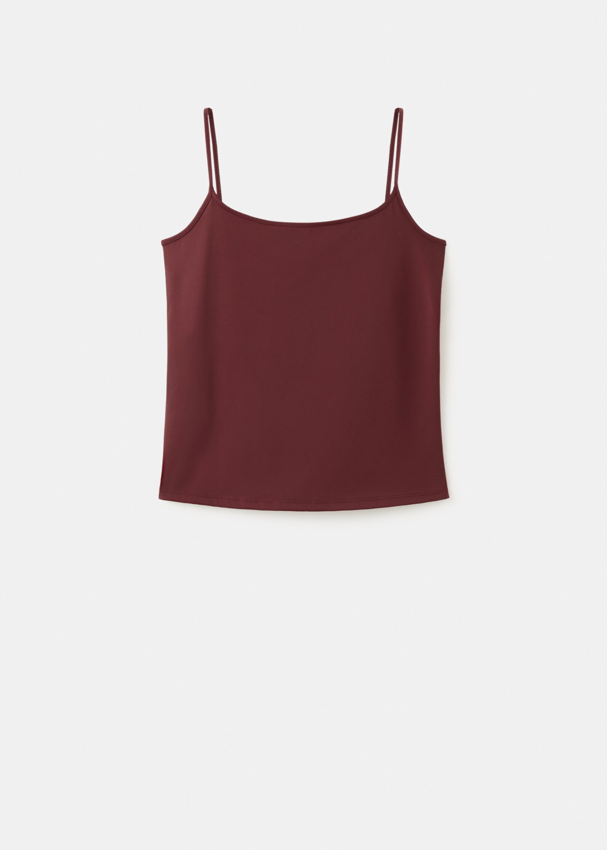 Fitted crop top - Article without model, Russet. Ref: 27087140-00.