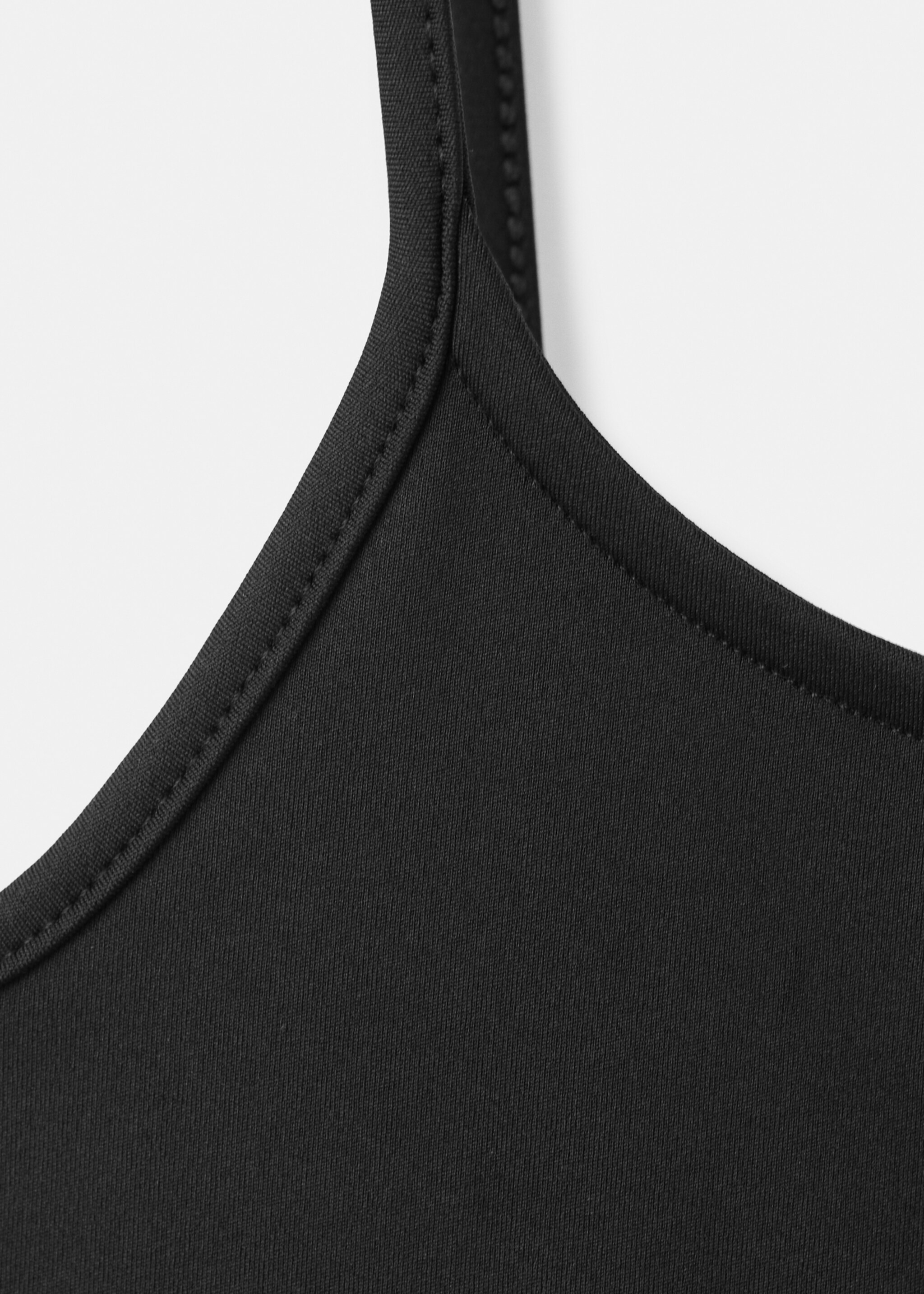 Fitted crop top - Details of the article 8, Black. Ref: 27087140-00.