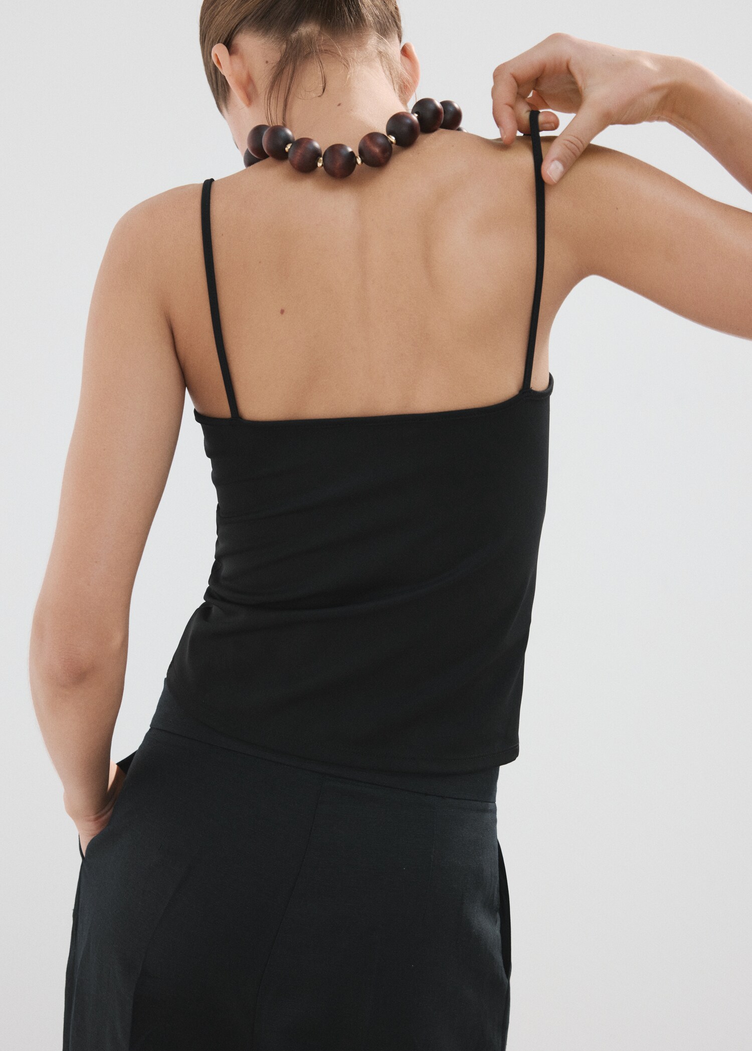 Fitted crop top - Reverse of the article