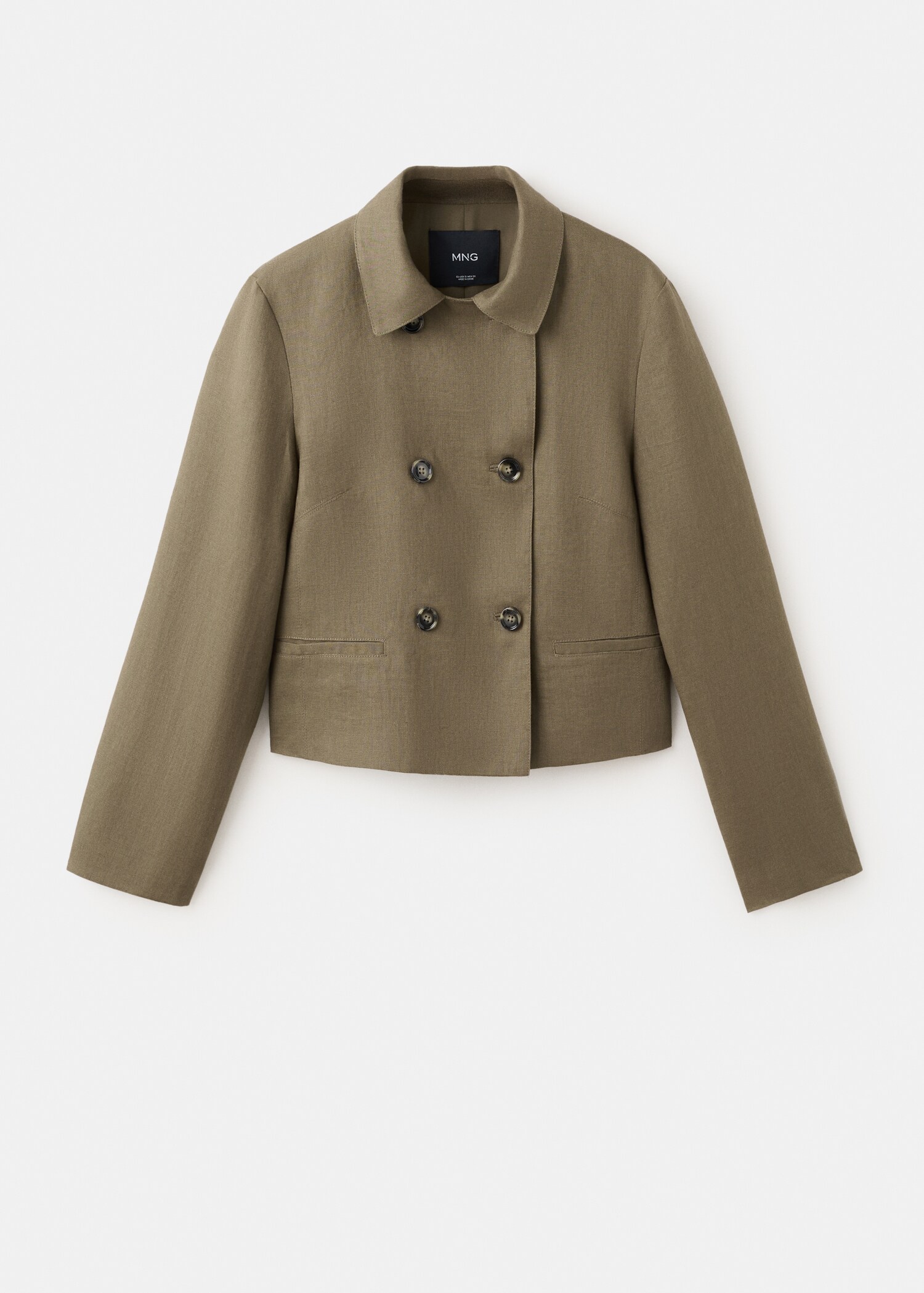 Double-breasted linen jacket - Article without model