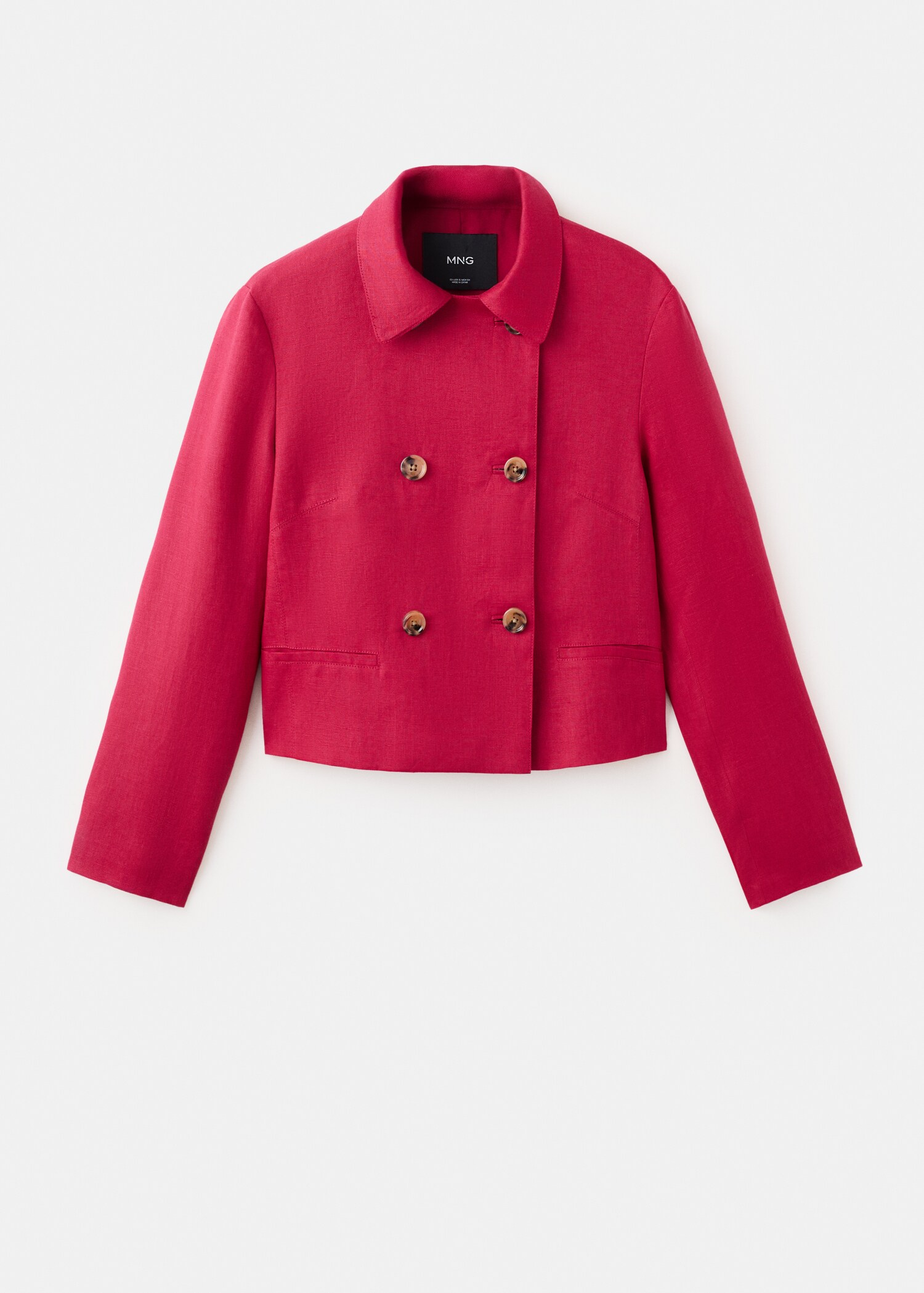 Double-breasted linen jacket - Article without model