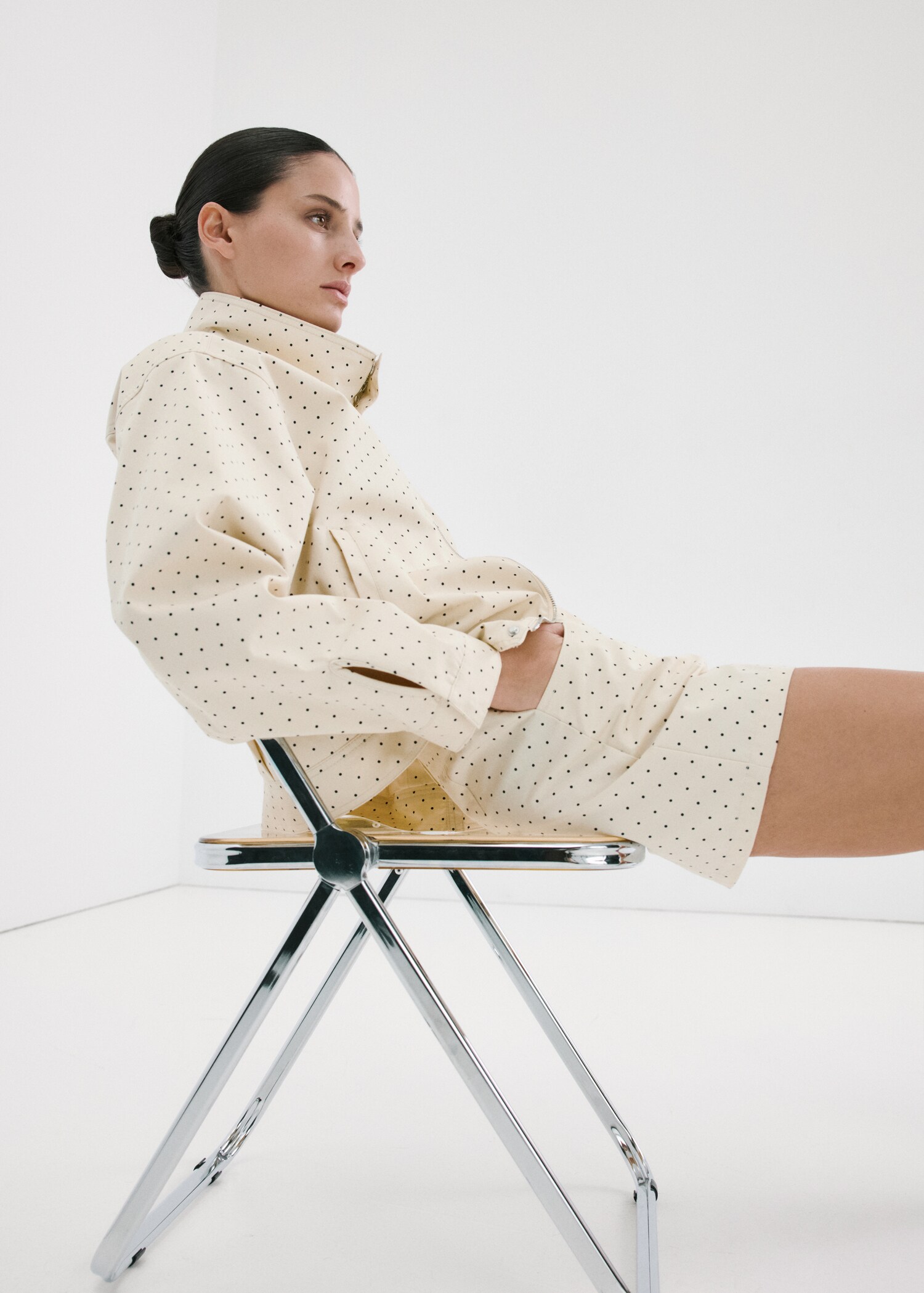 Polka dot cotton shorts - Details of the article 1