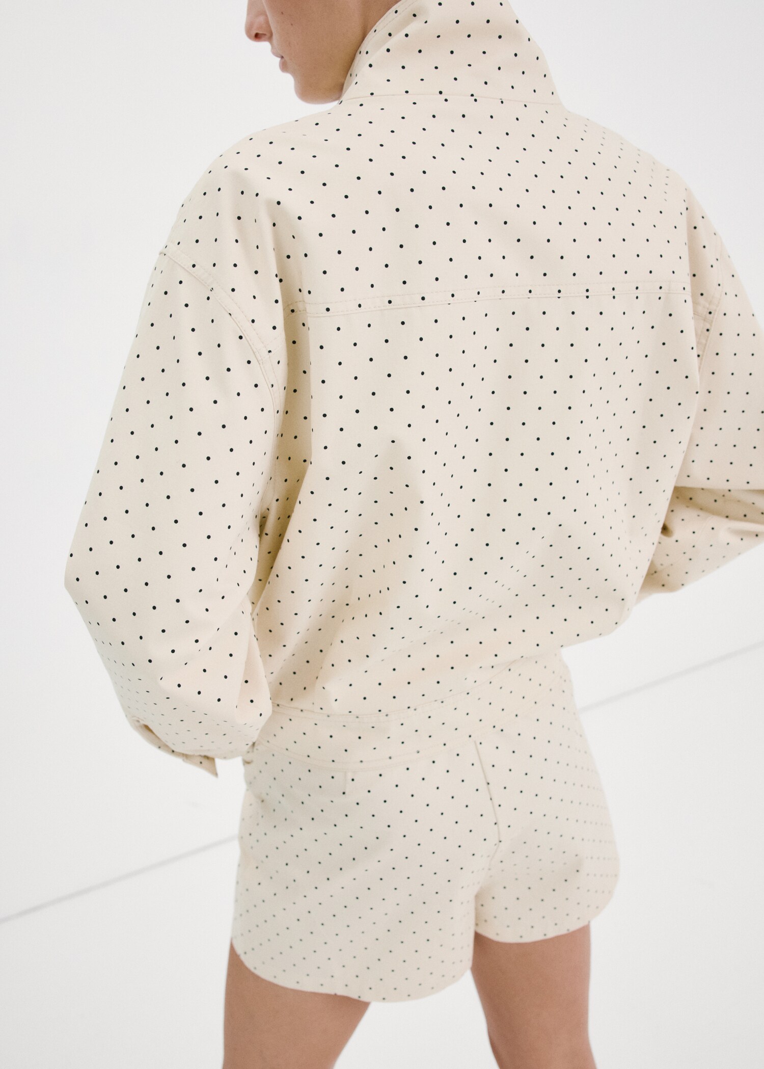 Polka dot cotton shorts - Reverse of the article