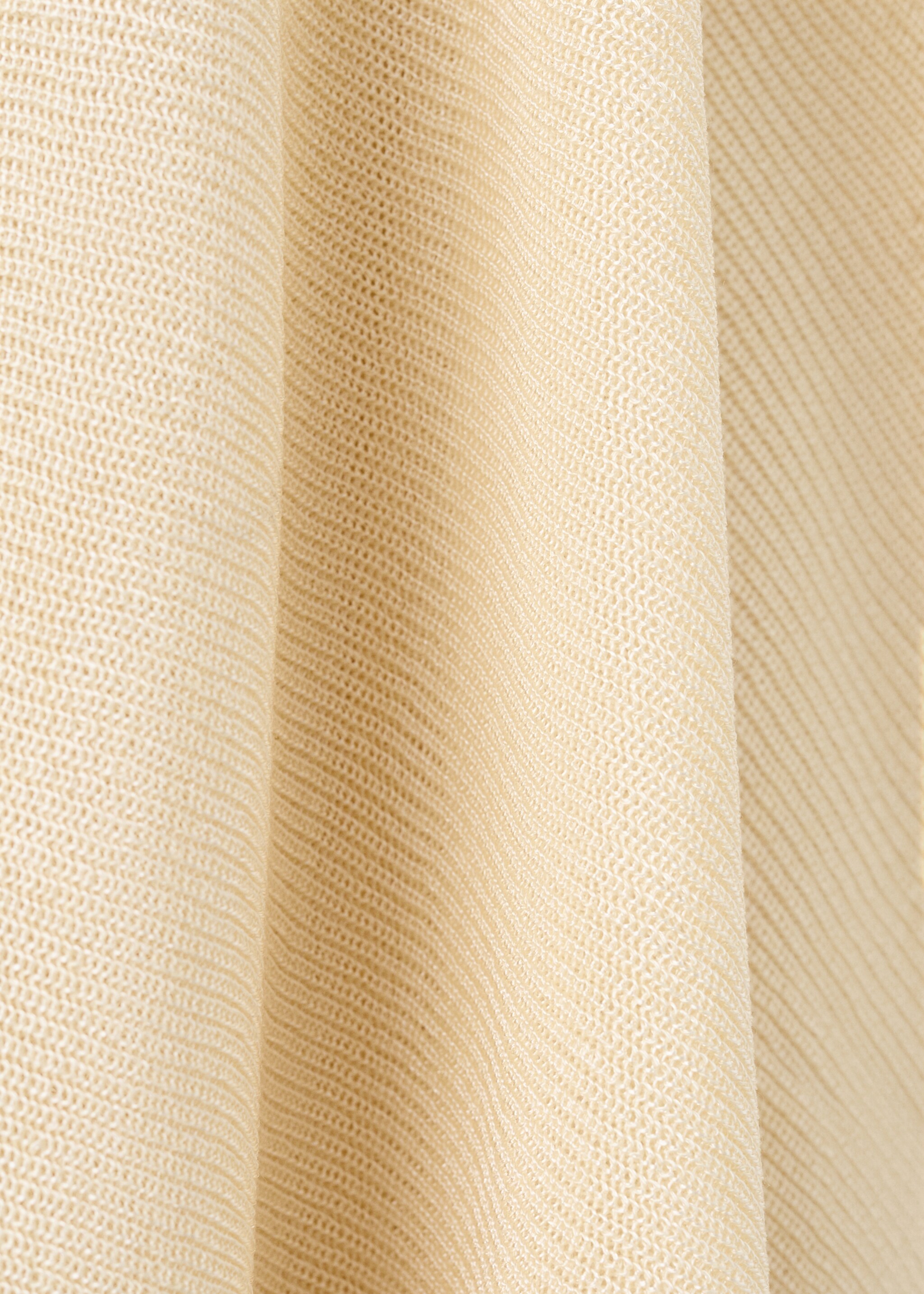 Capa de malha assimétrica - Pormenor do artigo 0, Amarelo-pastel. Ref: 27087143-00.