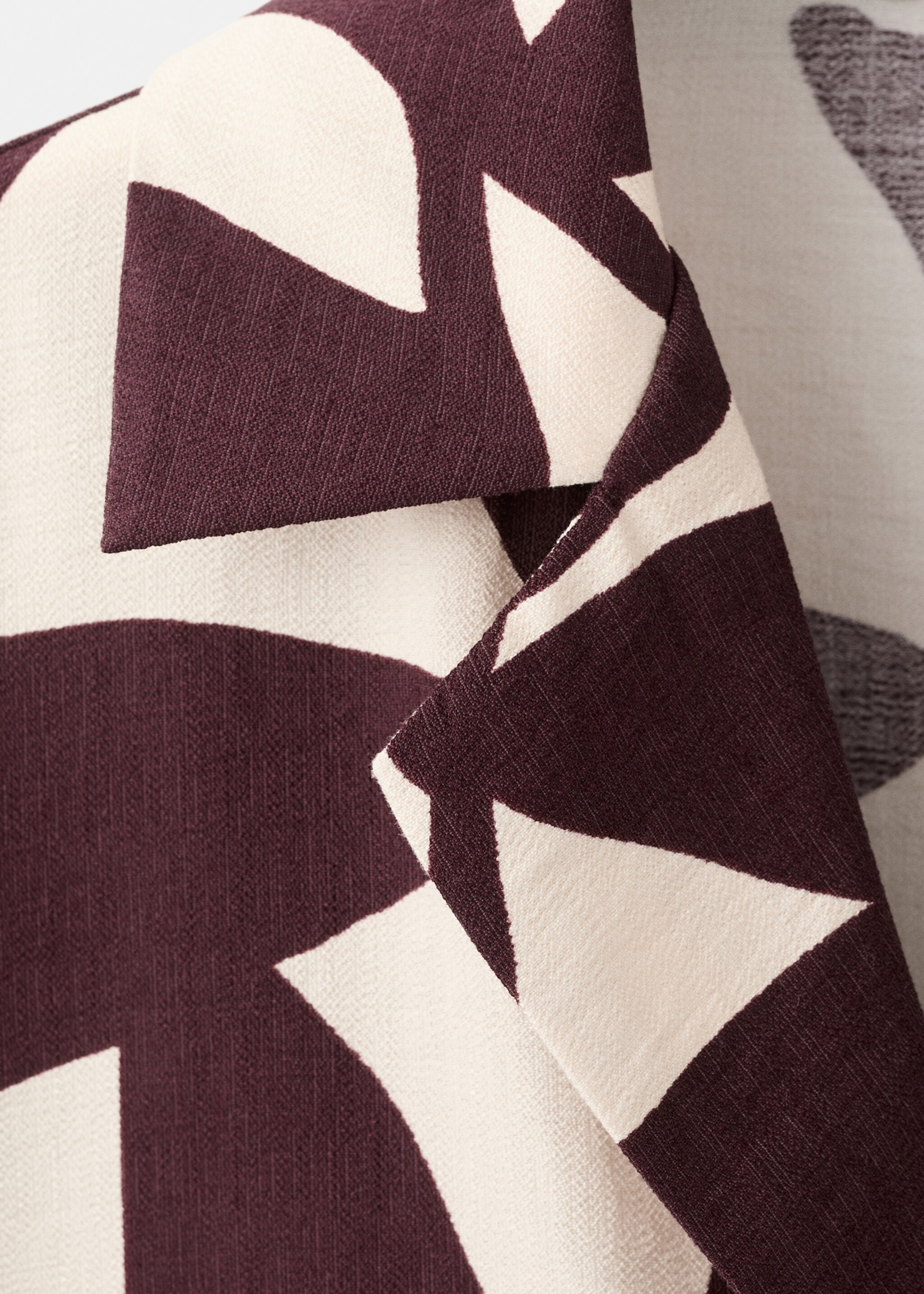 Printed short-sleeved shirt - Details of the article 8, Ecru. Ref: 27087144-00.