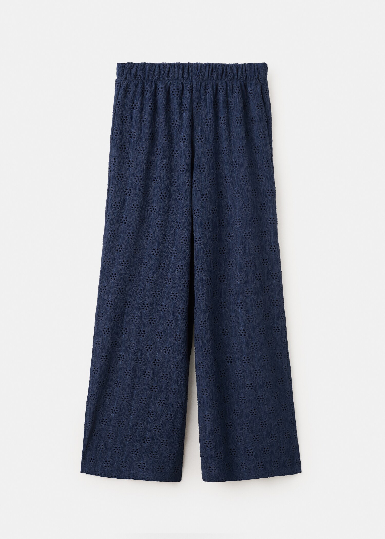 Straight trousers with embroidered details - Article without model