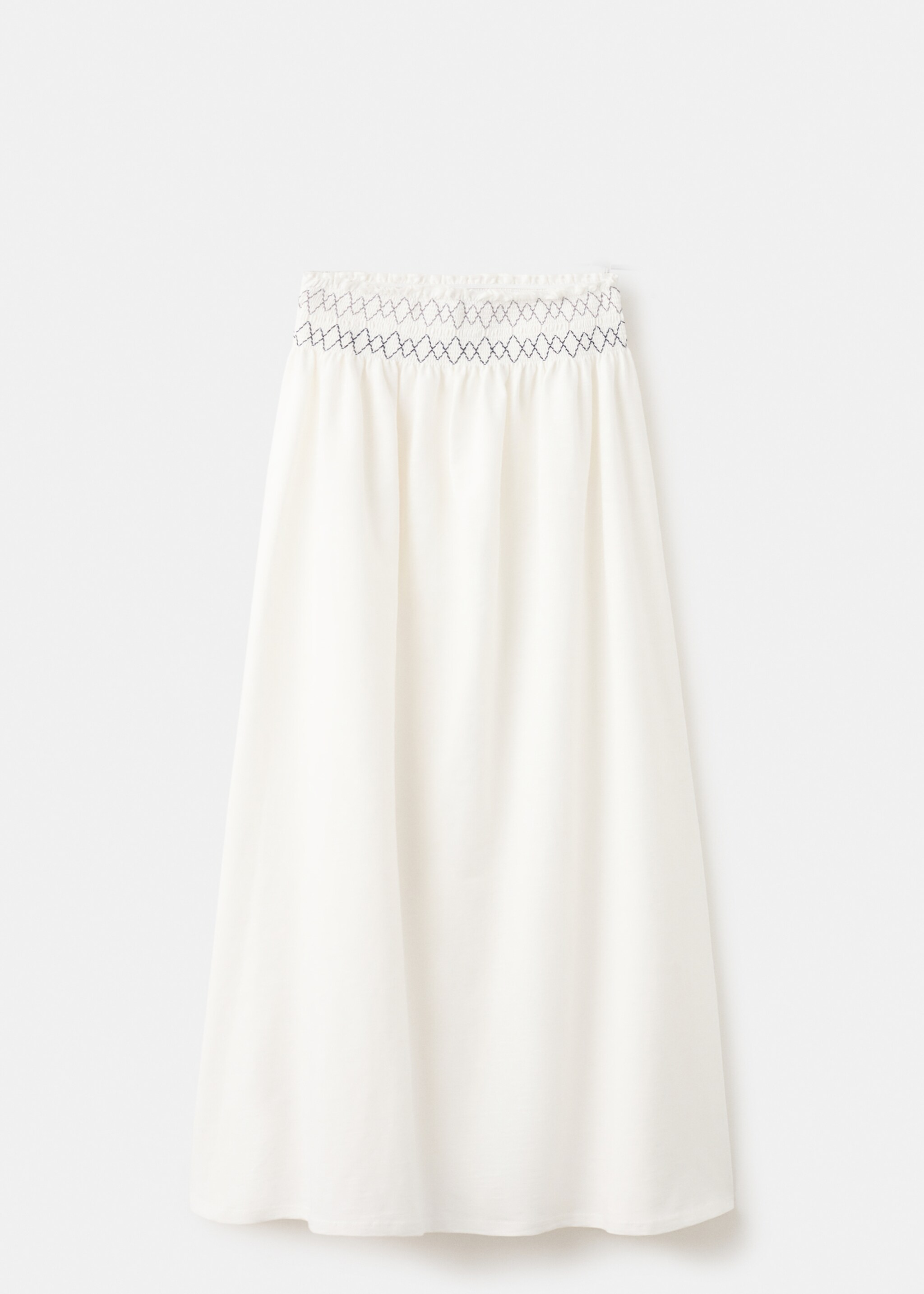 Faldilla llarga detalls brodats - Article sense model, Blanc trencat. Ref: 27087147-00.