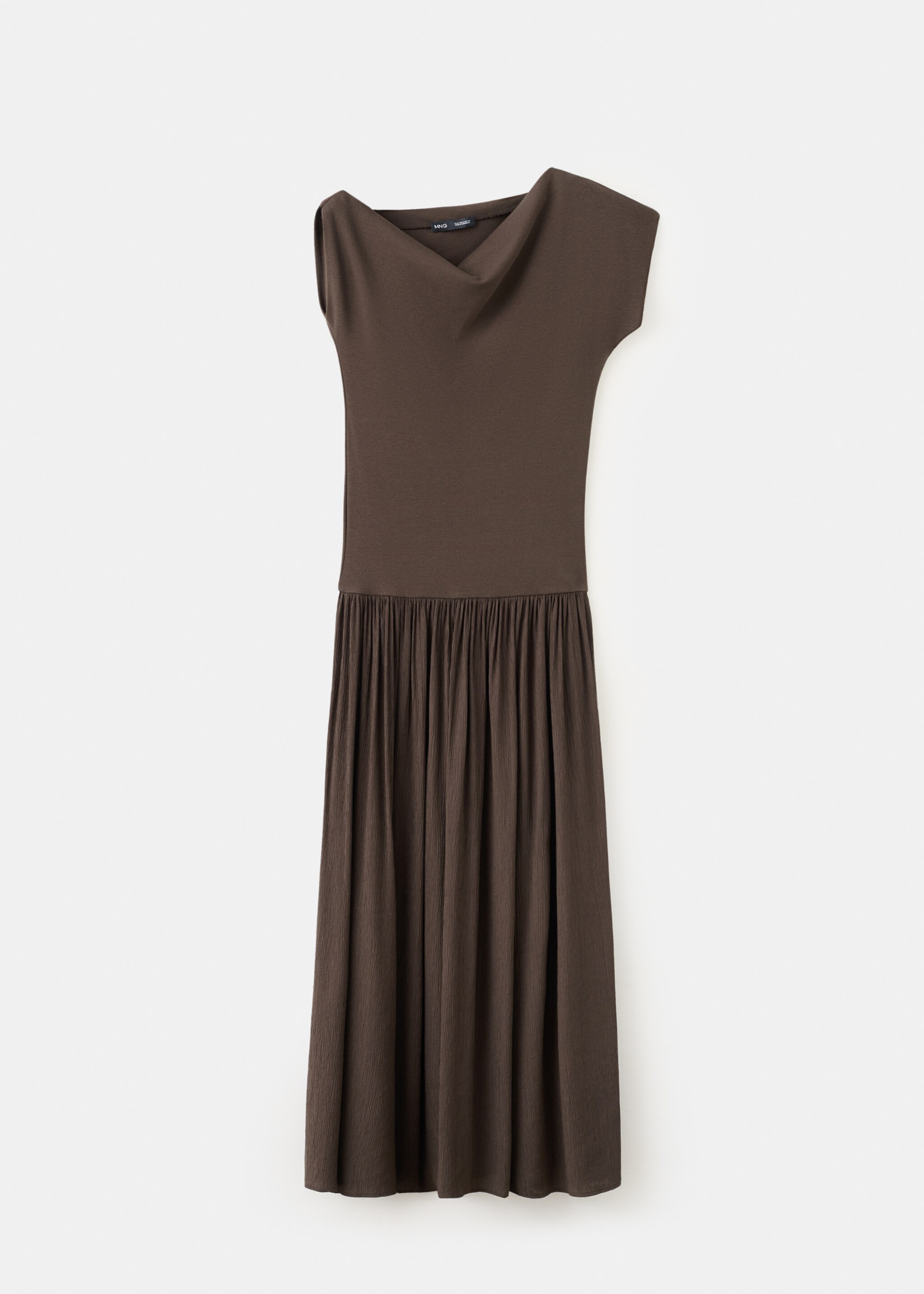 فستان إيفازيه غير متماثل - منتج دون نموذج, بني. Ref: 27087154-00.
