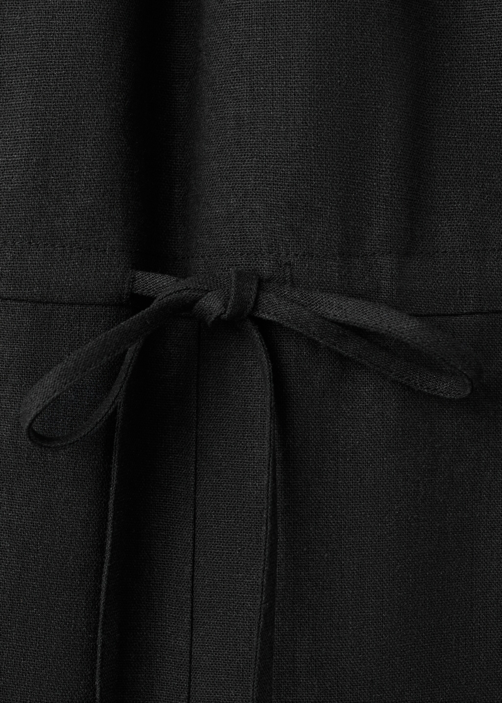 Linen halter jumpsuit - Details of the article 0, Black. Ref: 27087157-00.