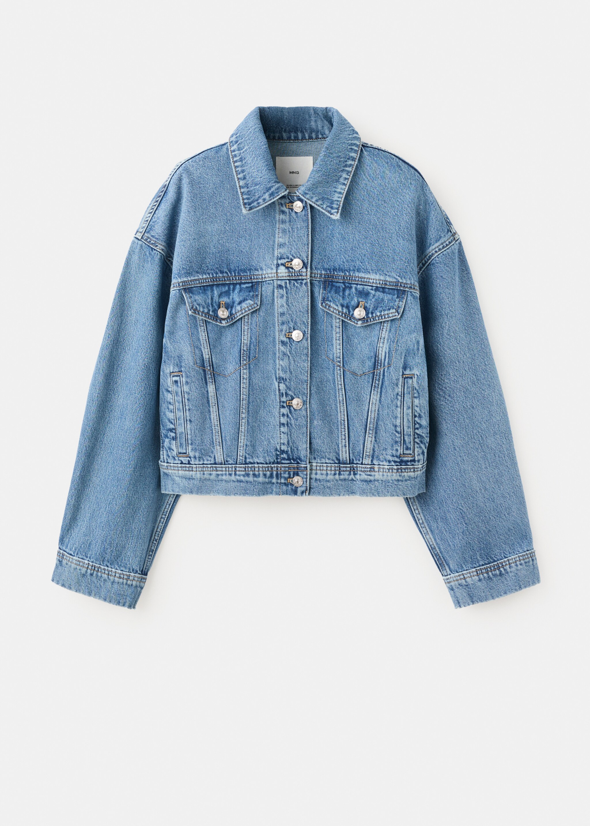 Pockets denim jacket - Article without model, Medium Blue. Ref: 27087158-00.