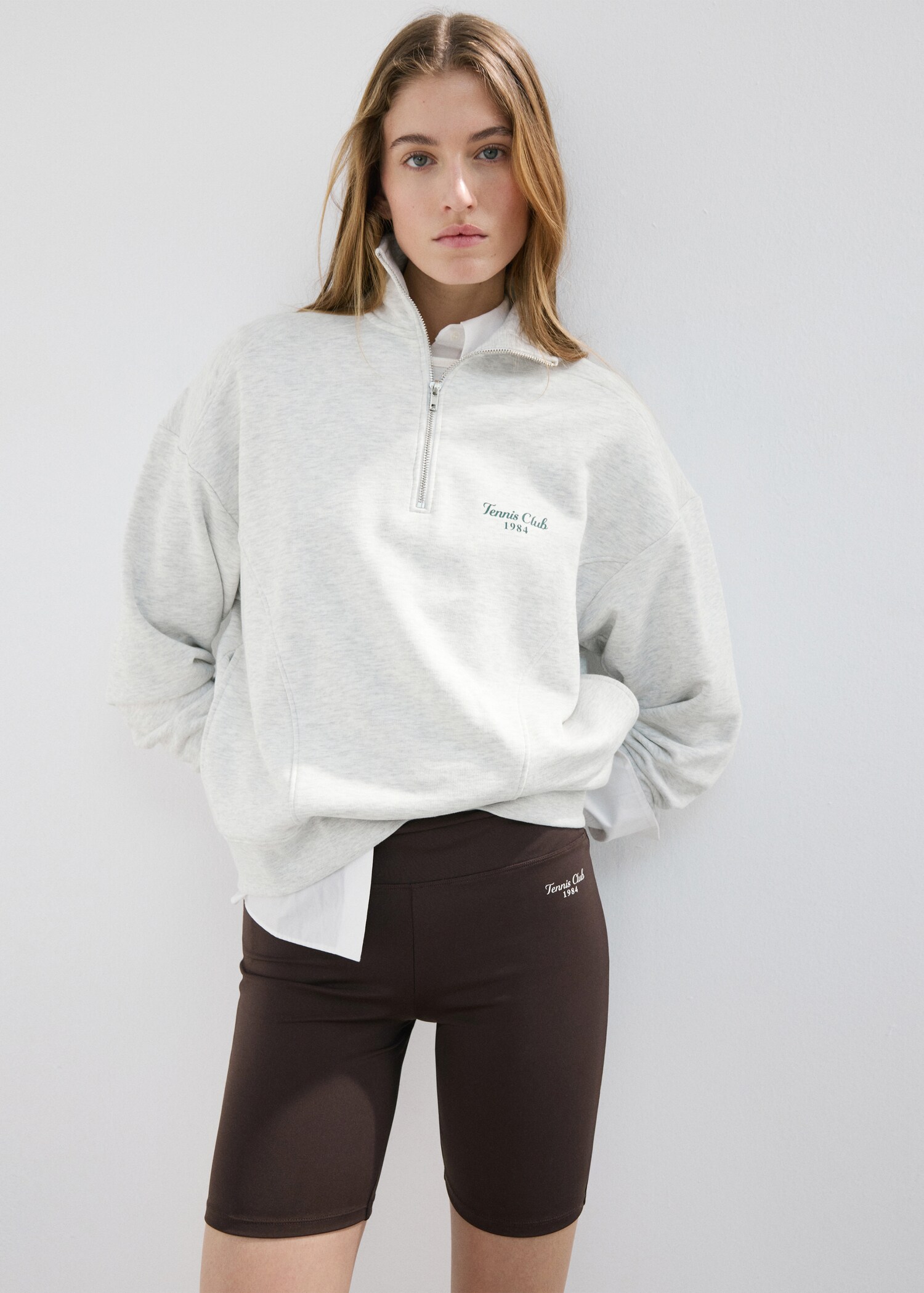 Printed message leggings - Medium plane