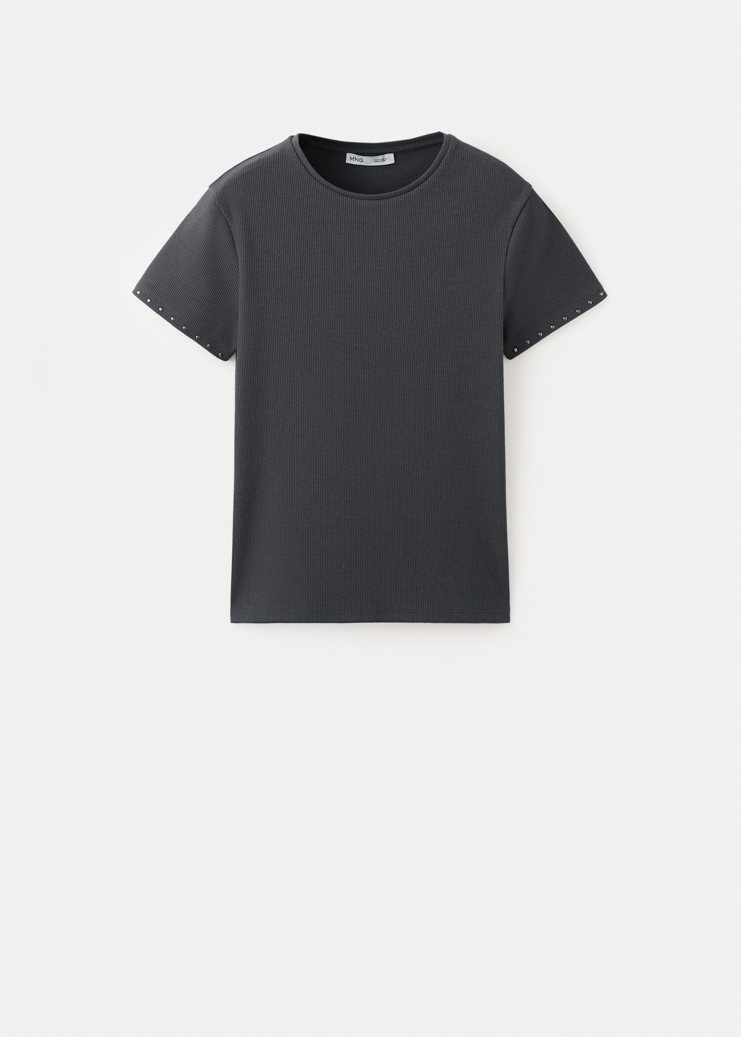 T-shirt met korte mouwen en studs - Artikel zonder model