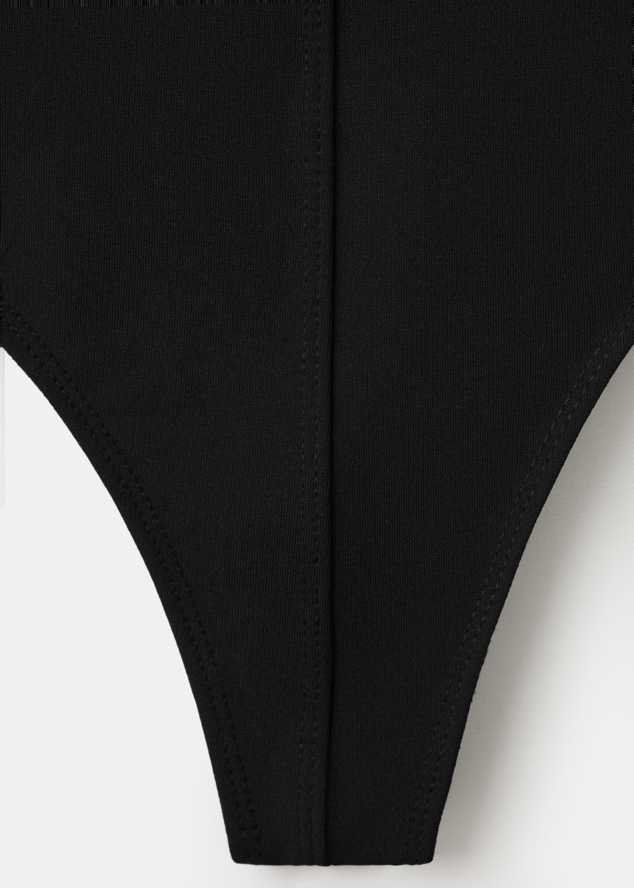 Fitted bodysuit with open back - Details of the article 0, Black. Ref: 27087166-00.
