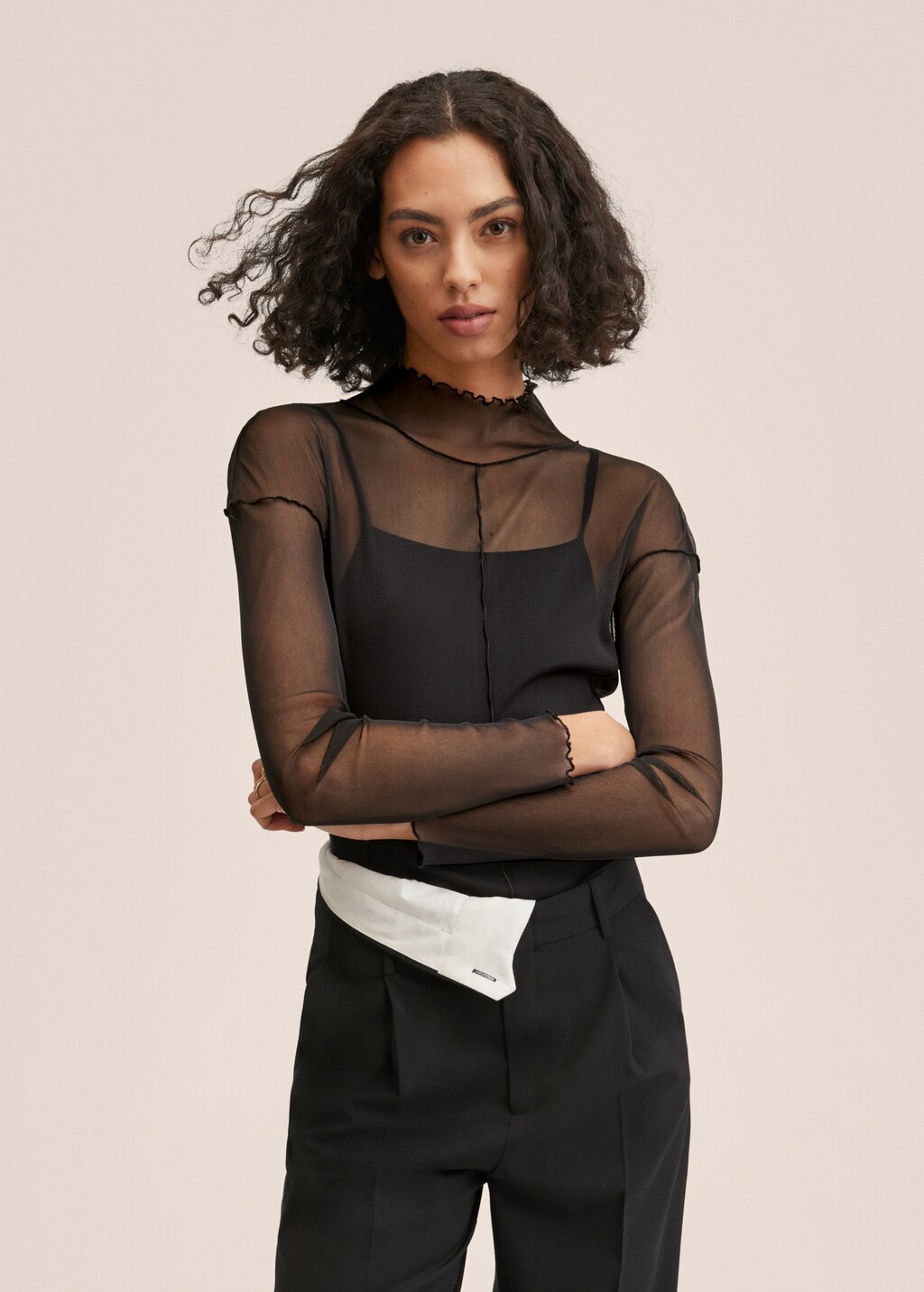 semi sheer top