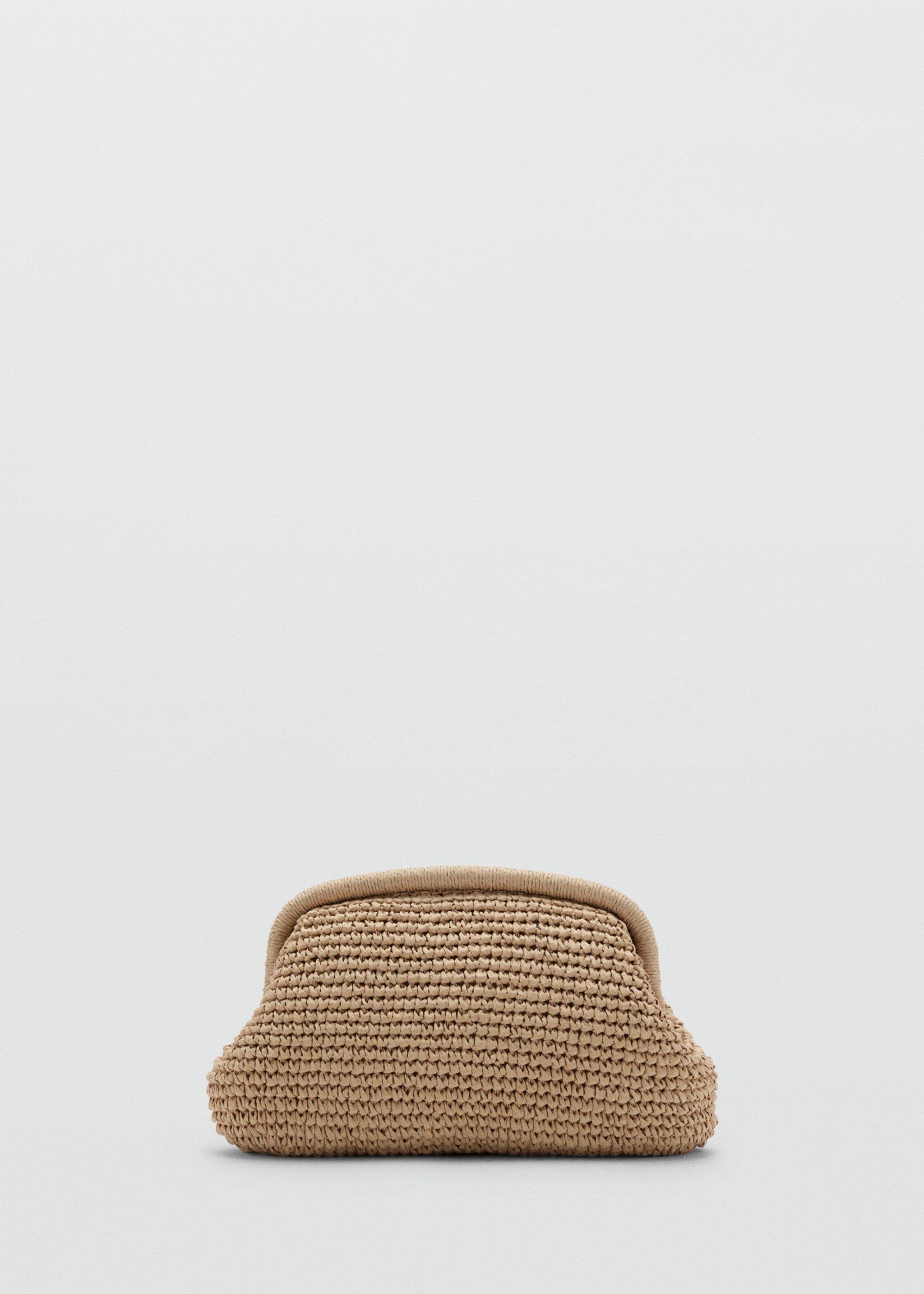 Natural fiber clutch bag - Article without model, Beige. Ref: 27087775-00.