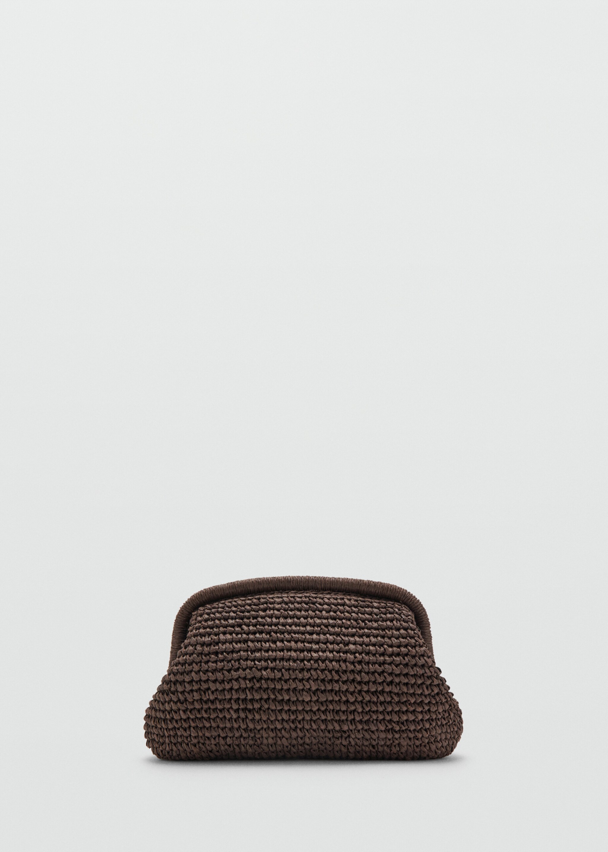 Natural fiber clutch bag - Article without model, Chocolate. Ref: 27087775-00.