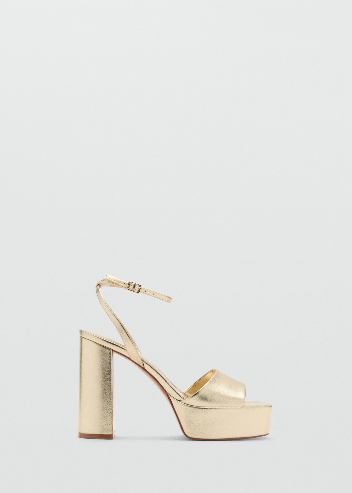 Metallic-effect heeled sandals - Article without model