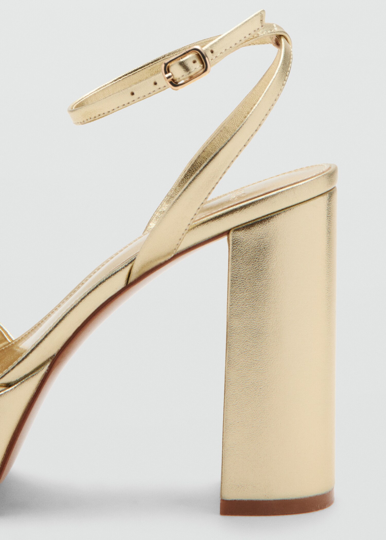 Metallic-effect heeled sandals - Details of the article 1