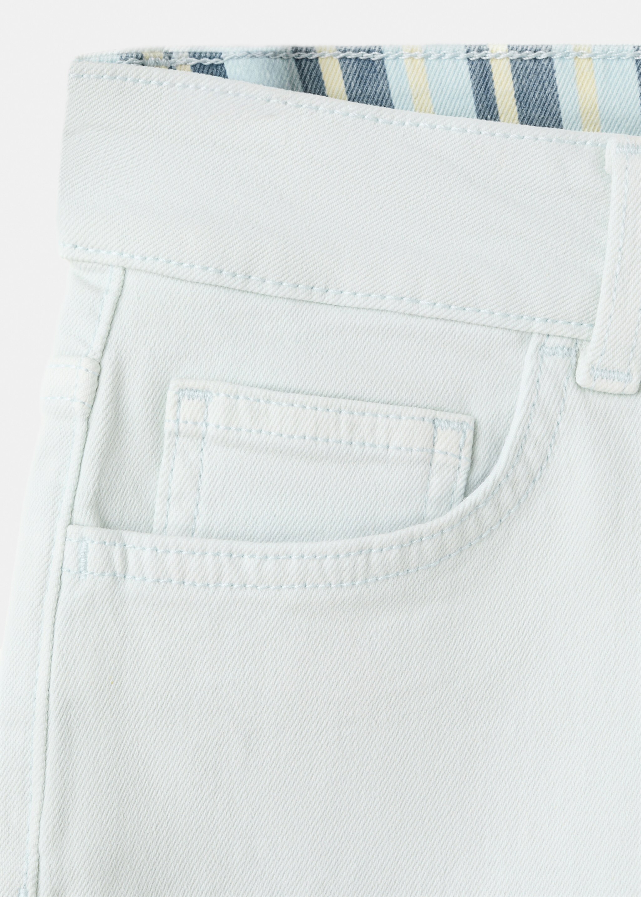 Reversible-waist mini shorts - Details of the article 0, Blue. Ref: 27087778-00.