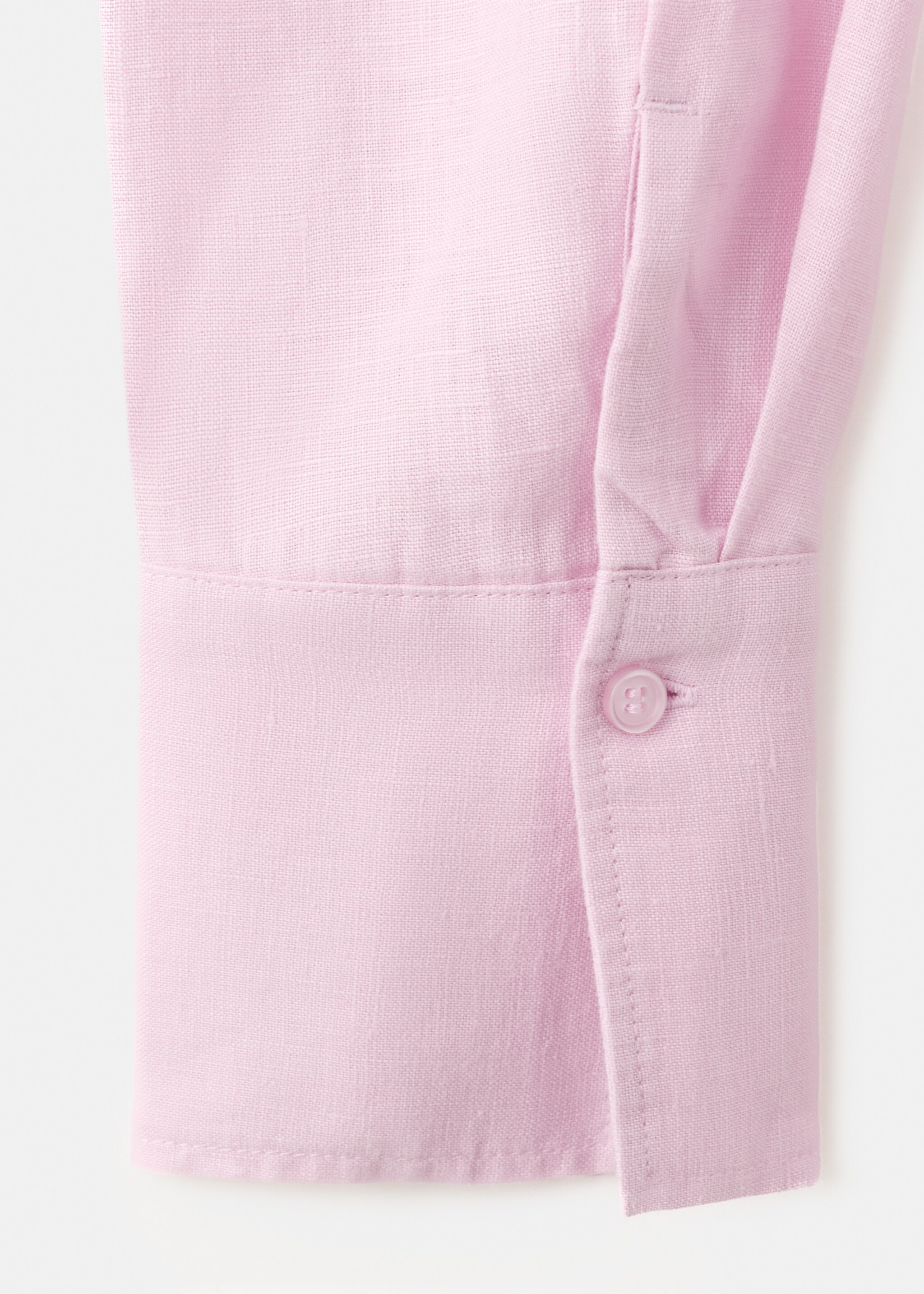 قميص كتان مستقيم - تفاصيل المنتج 8, وردي. Ref: 27087781-00.