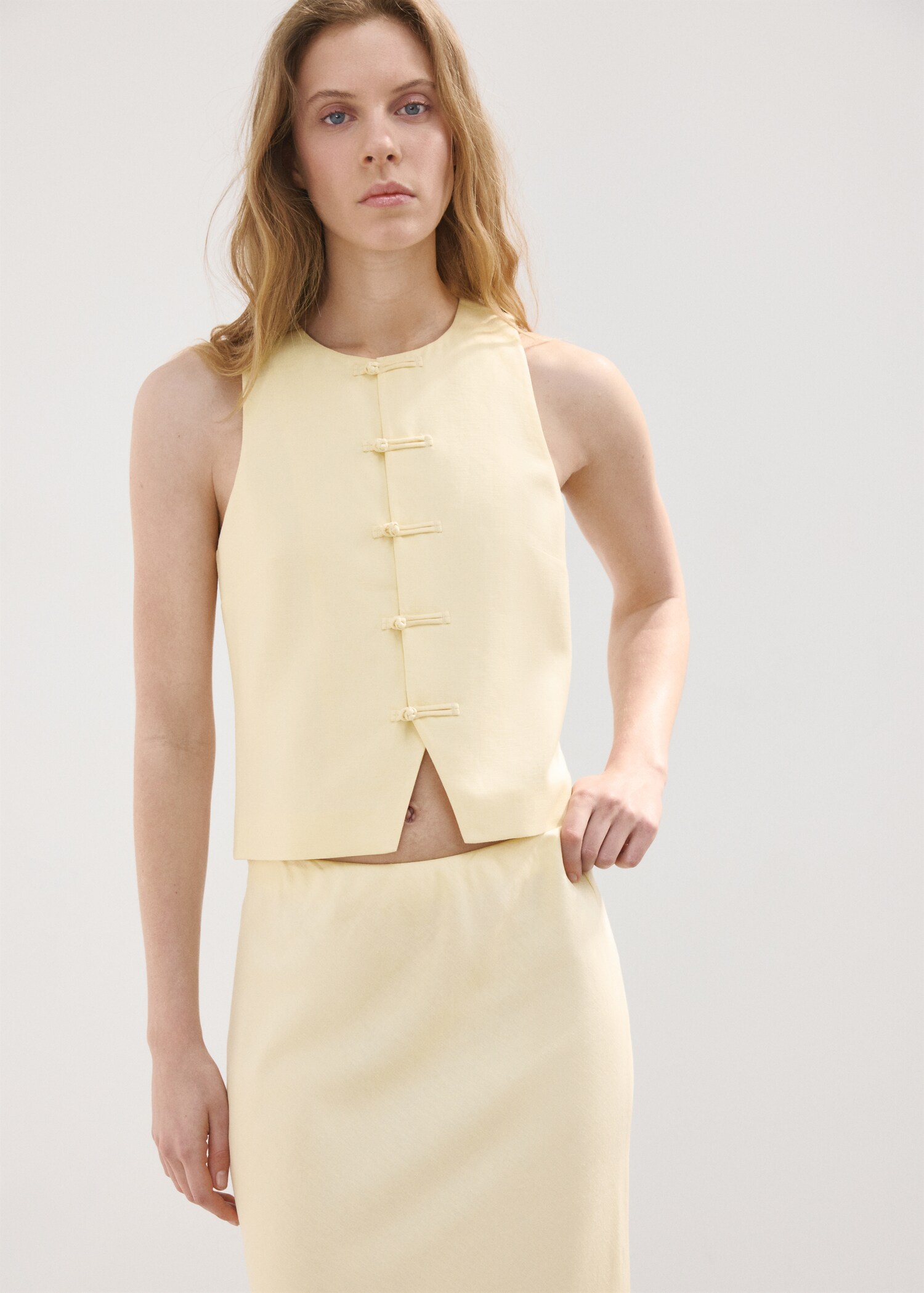 Falda recta mezcla lino - Detalle del artículo 1