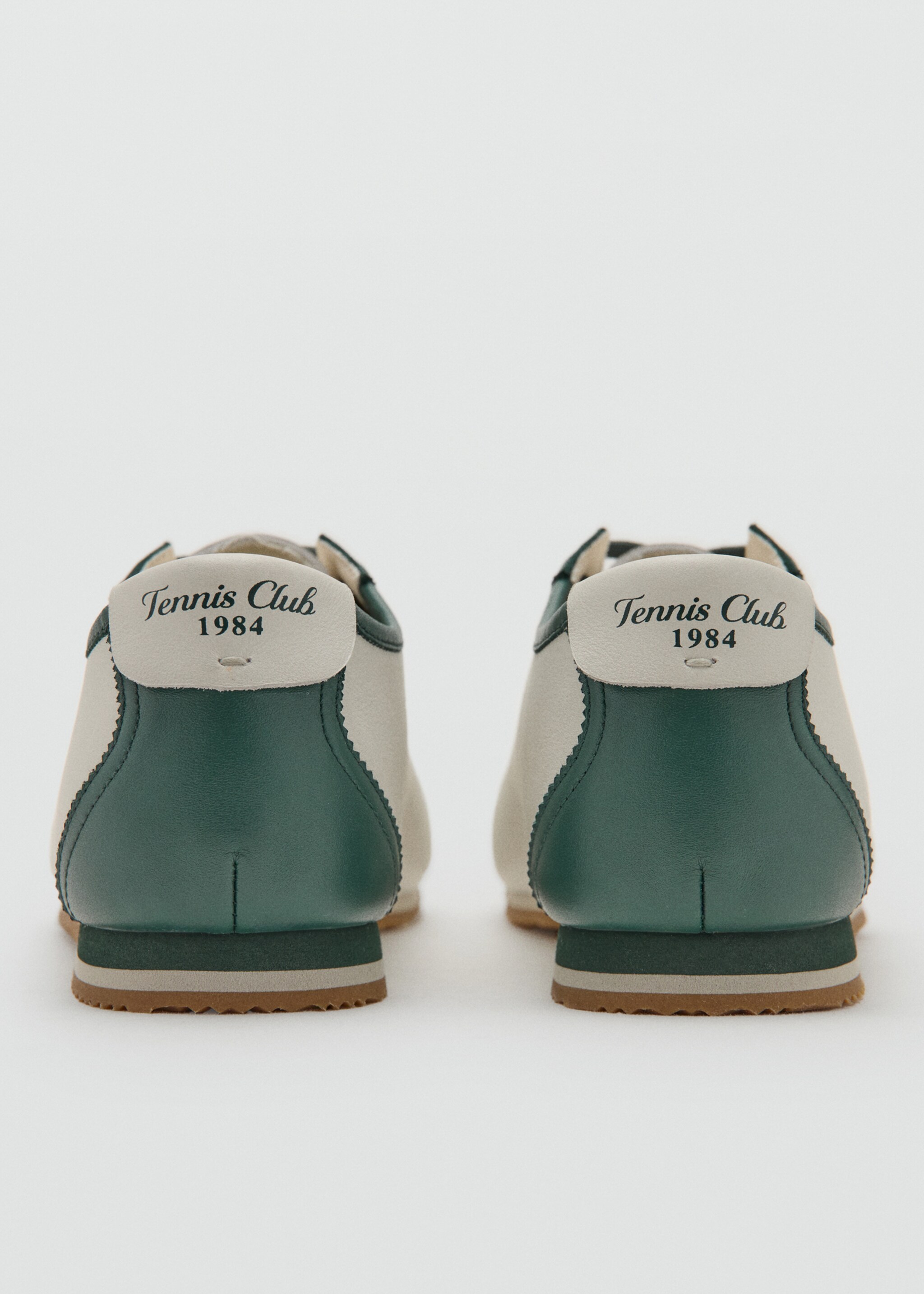 Leather mixed sneakers - Details of the article 2, White. Ref: 27087784-00.