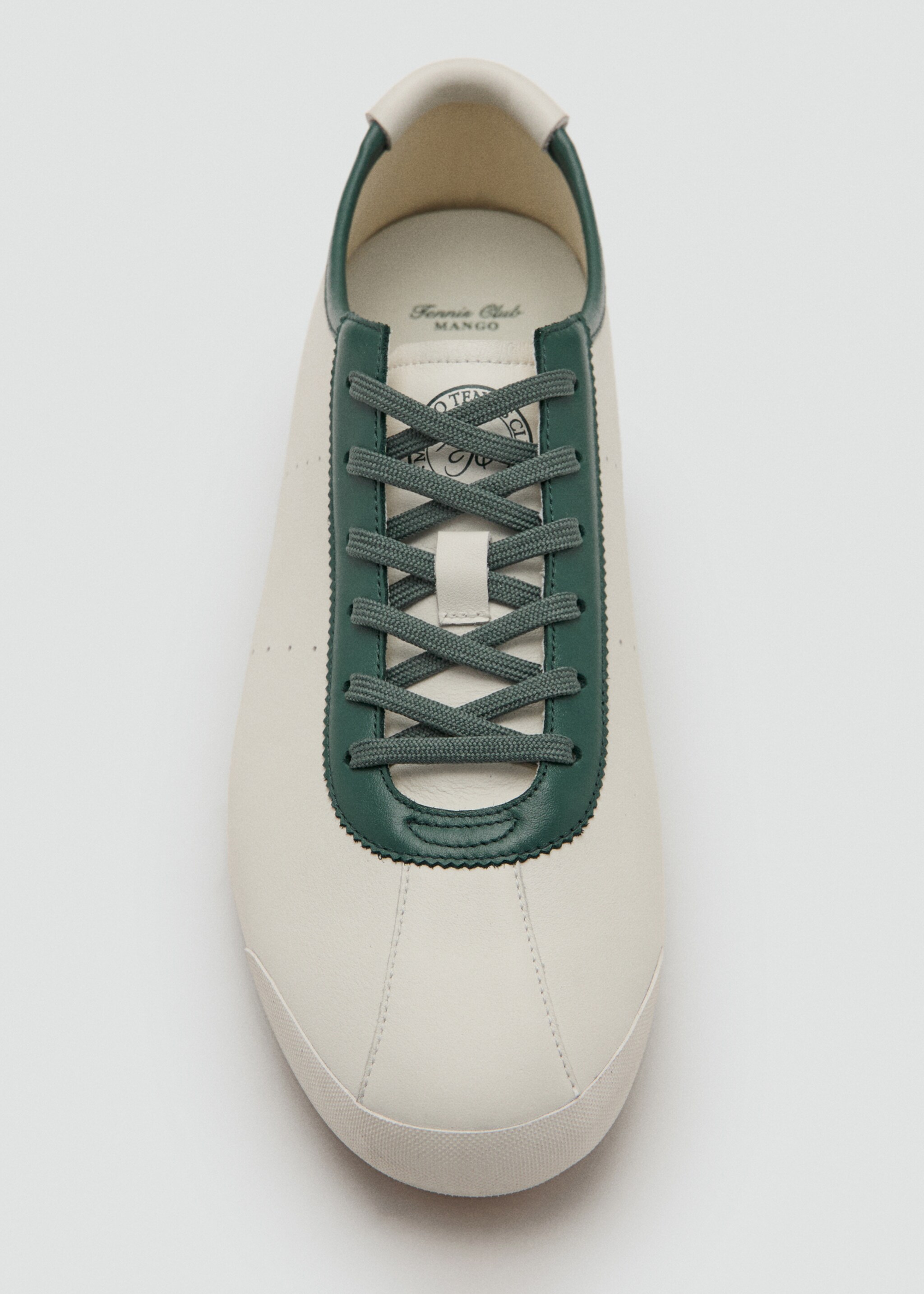Leather mixed sneakers - Details of the article 3, White. Ref: 27087784-00.