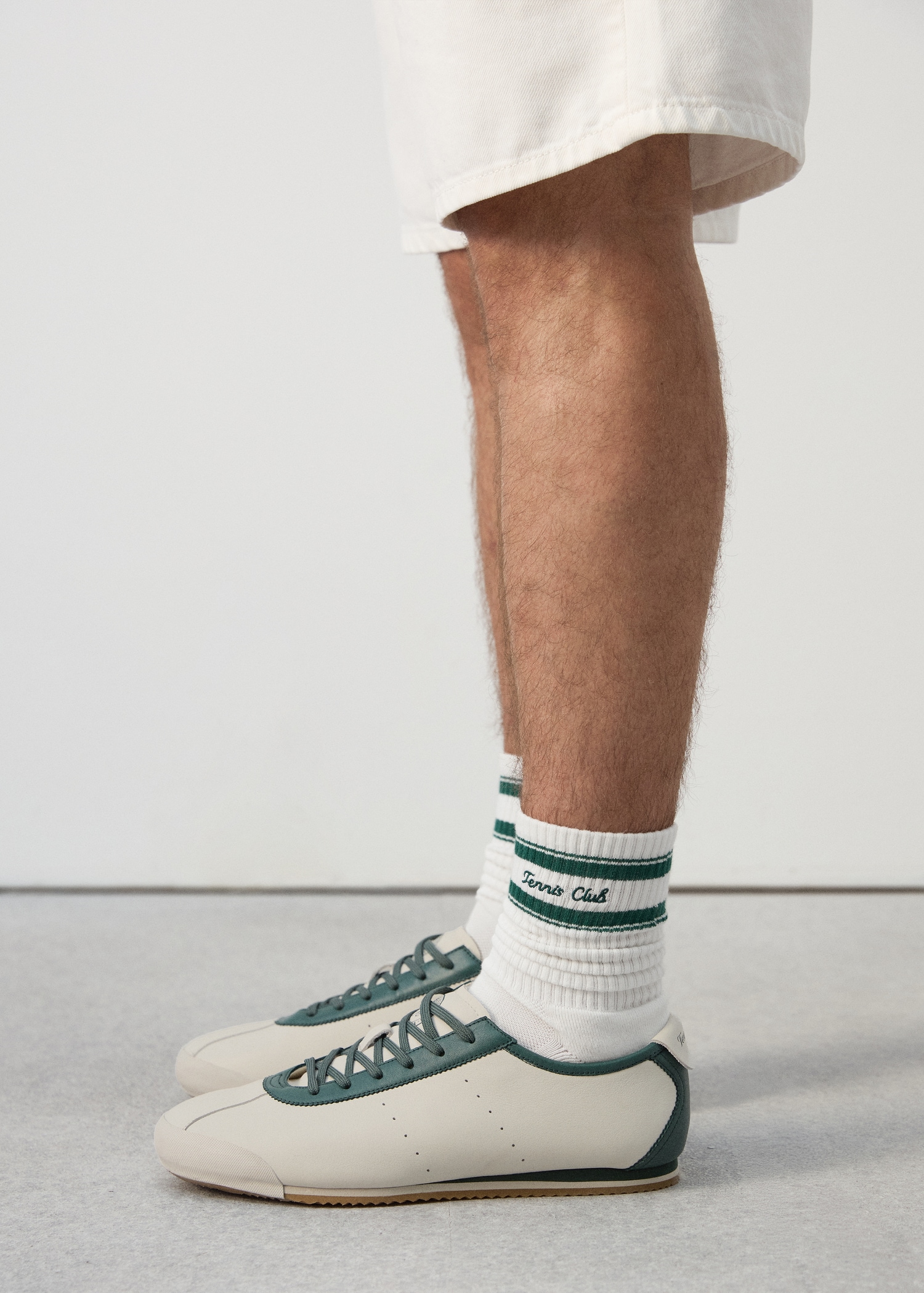 Leather mixed sneakers - Details of the article 9