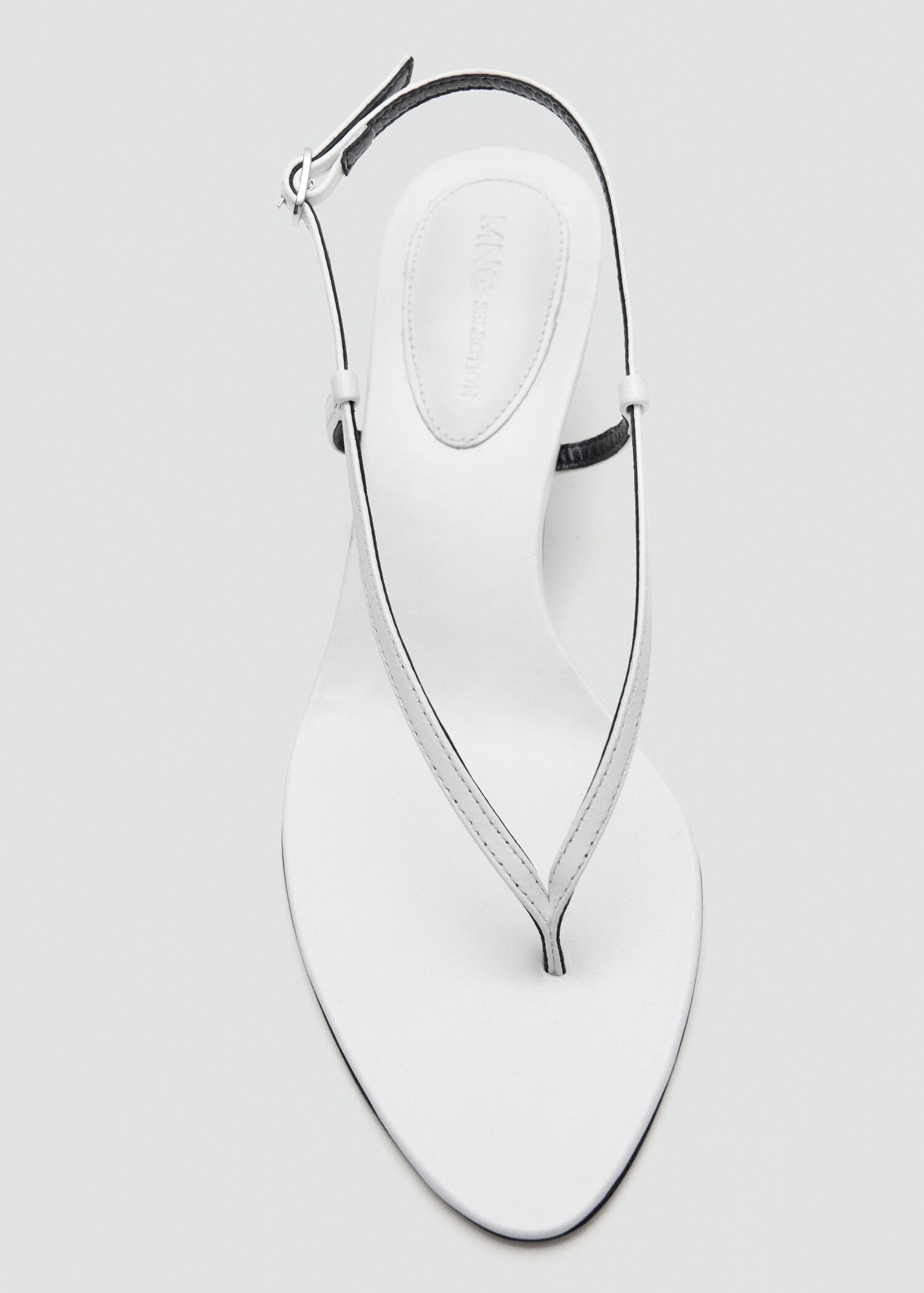 Кожаные босоножки на каблуке с ремешками - Деталь изделия 2