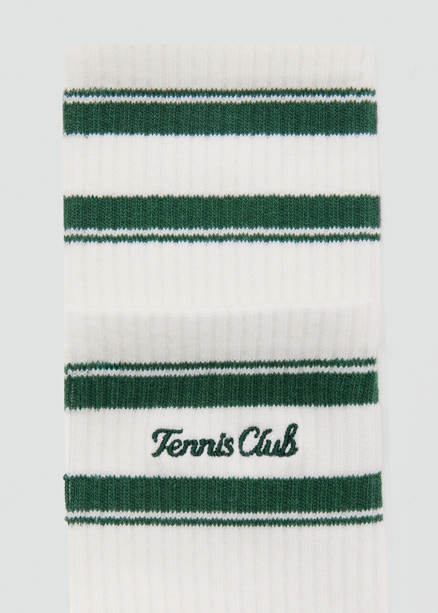 Striped socks with embroidered text - Medium plane