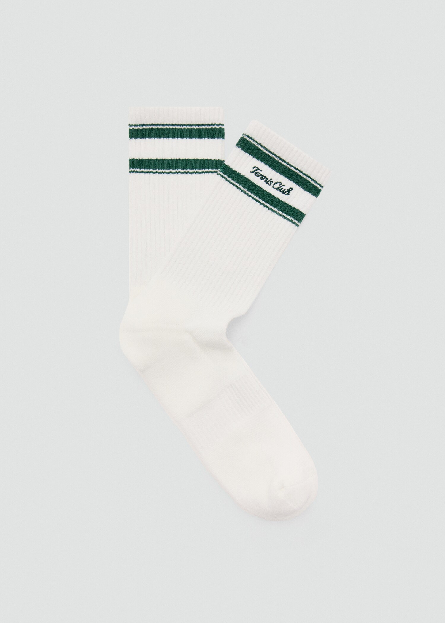Striped socks with embroidered text - Article without model