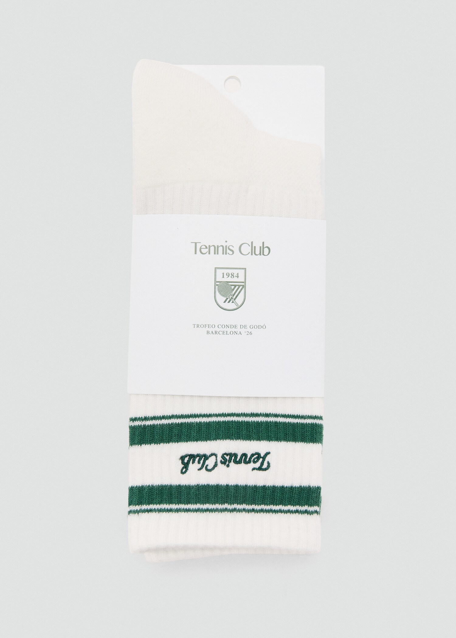 Striped socks with embroidered text - Details of the article 2