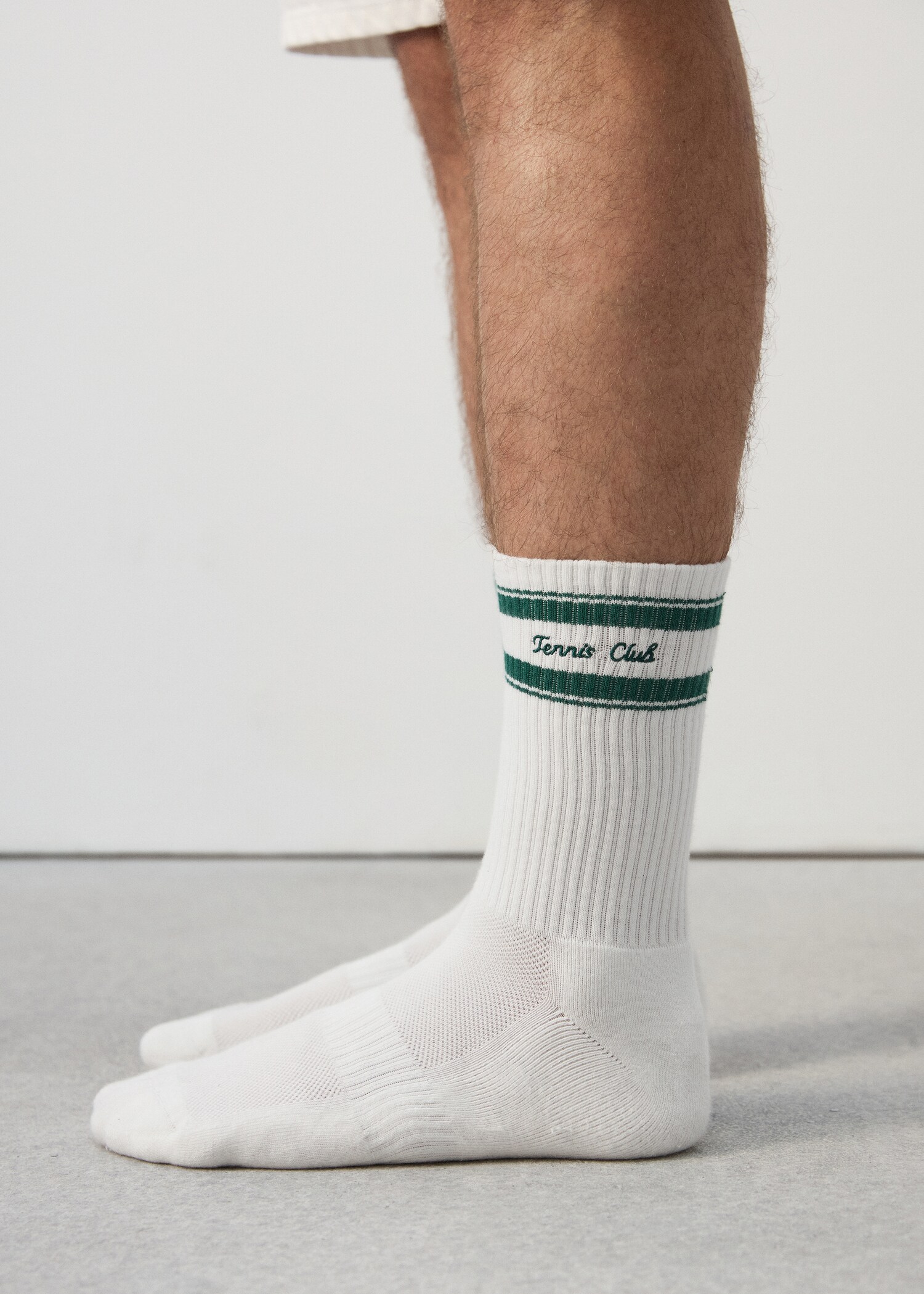 Striped socks with embroidered text - Details of the article 9